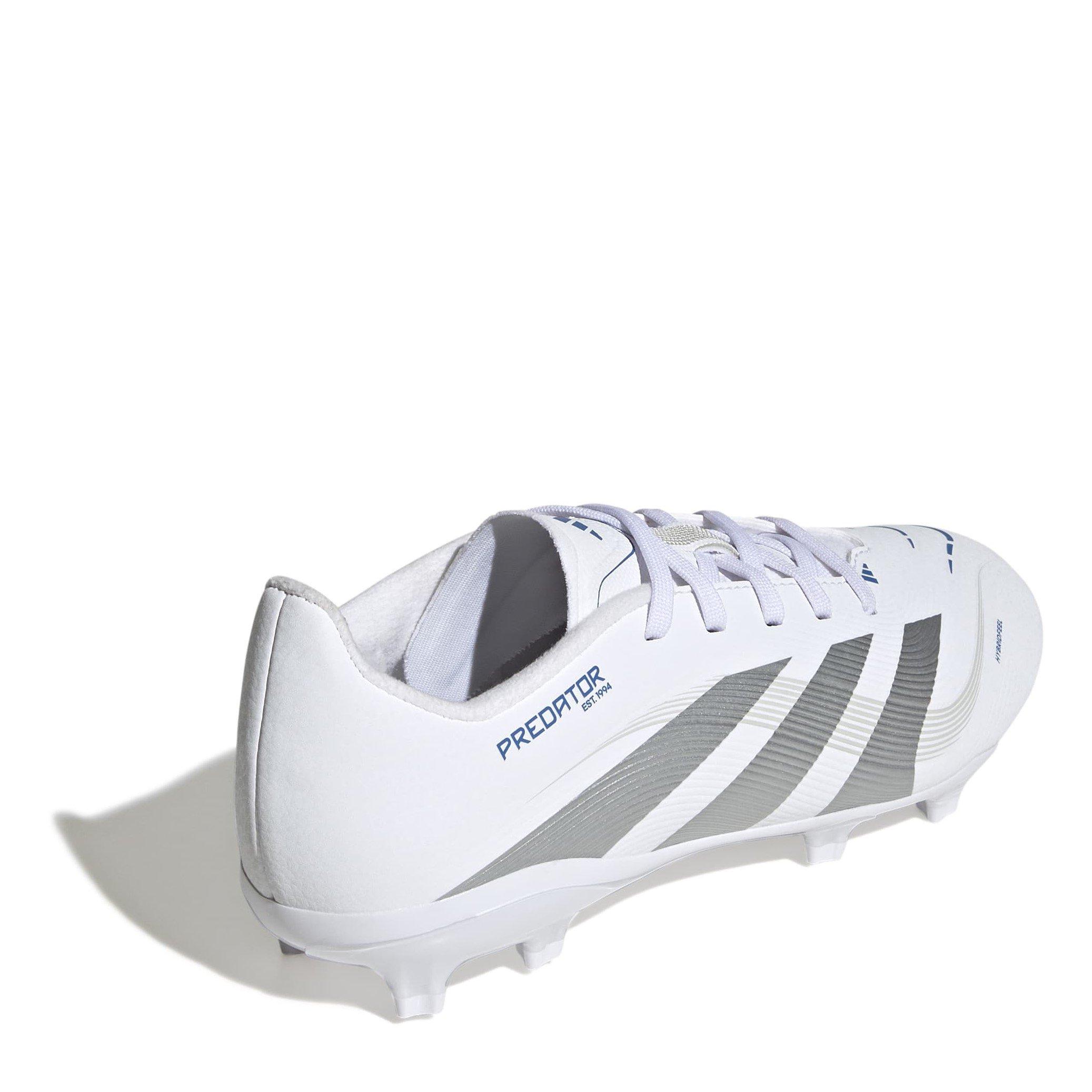 White/Silver - adidas - Predator League Juniors Firm Ground Football Boots - 4