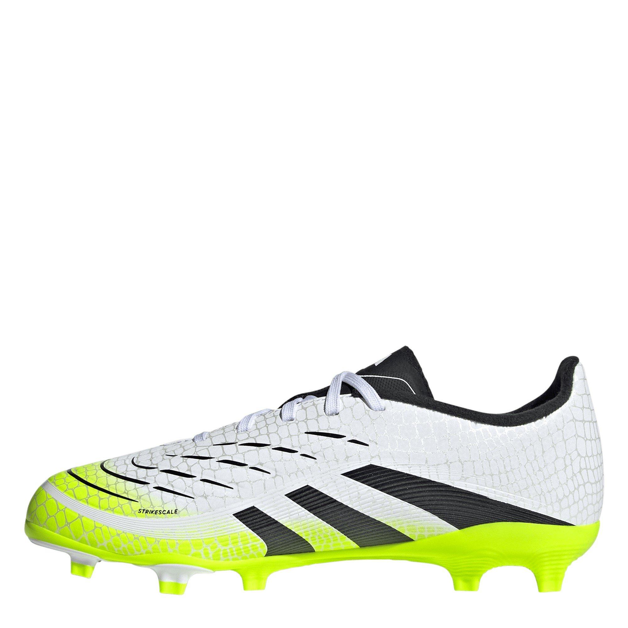 White/Blk/Lemon - adidas - Predator League Juniors Firm Ground Football Boots - 2