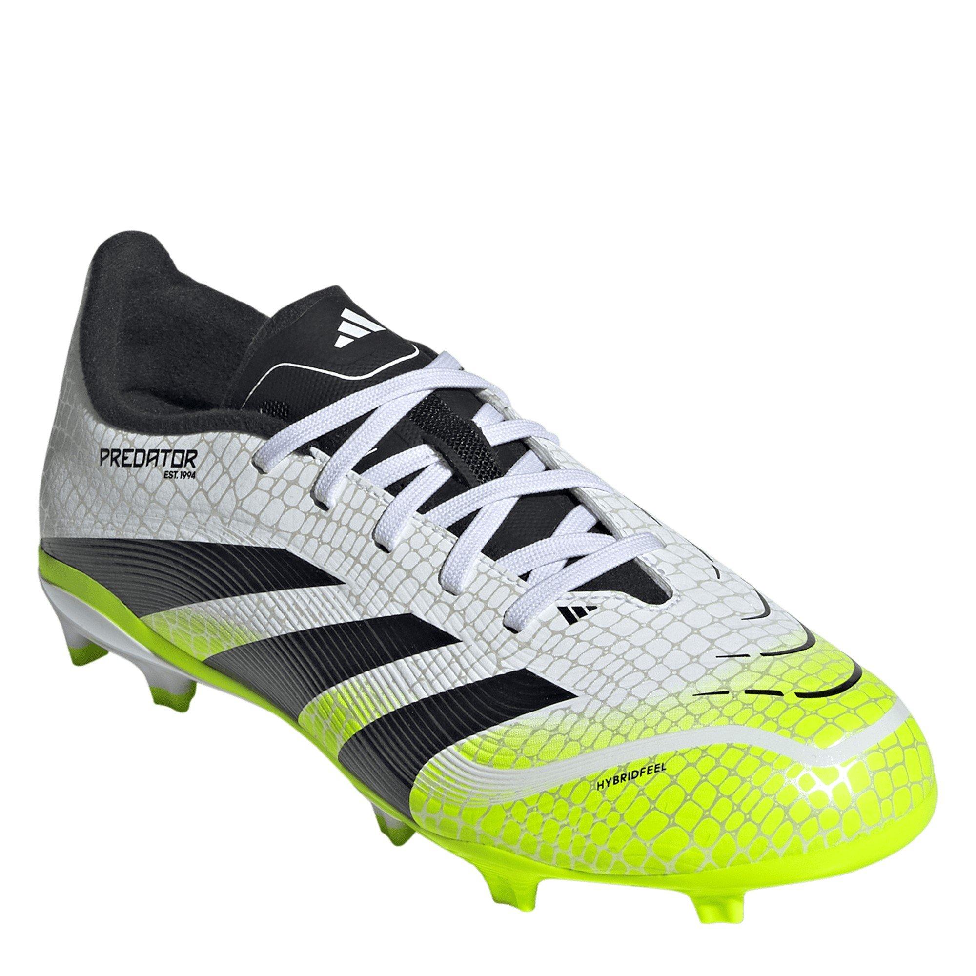 White/Blk/Lemon - adidas - Predator League Juniors Firm Ground Football Boots - 3