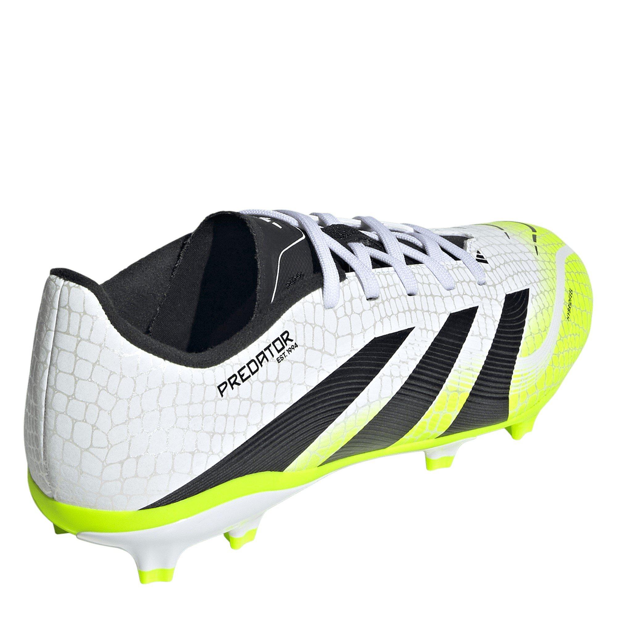 White/Blk/Lemon - adidas - Predator League Juniors Firm Ground Football Boots - 4