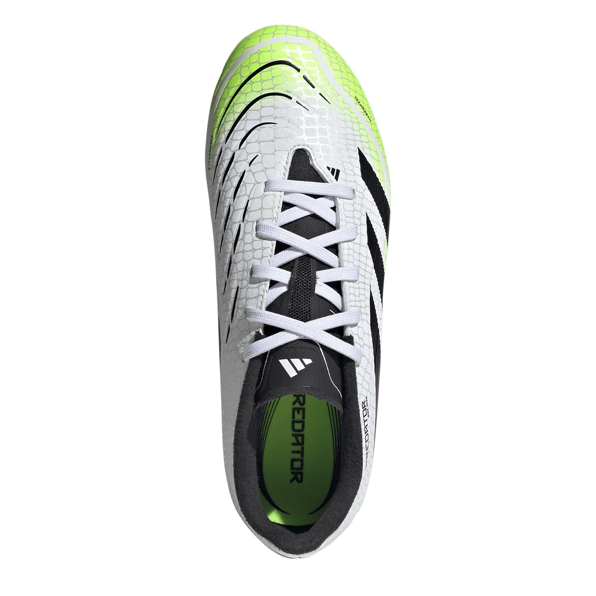 White/Blk/Lemon - adidas - Predator League Juniors Firm Ground Football Boots - 5