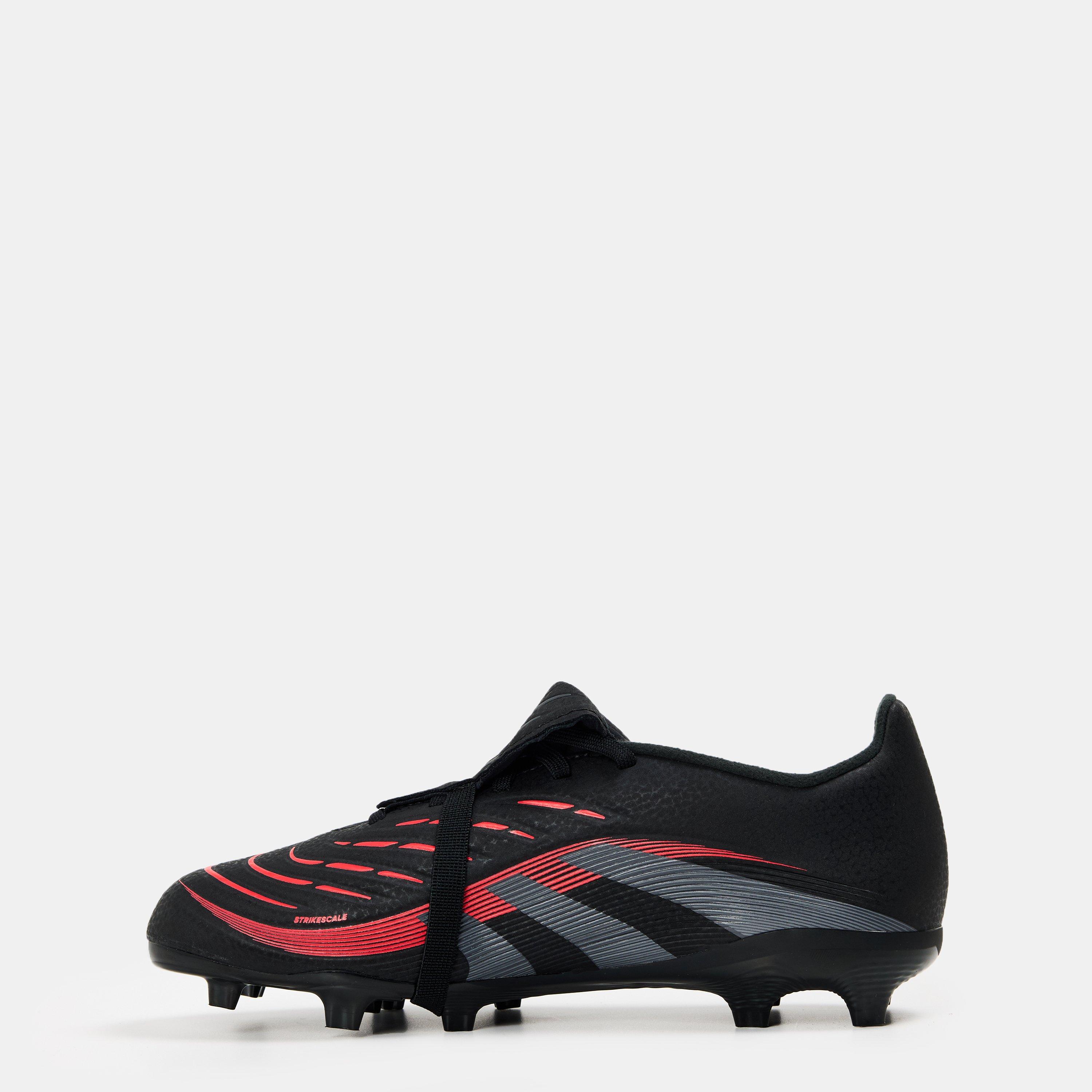 Black/Grey - adidas - adidas Predator League Fold-Over Tongue Junior Firm Ground Football Boots - 2