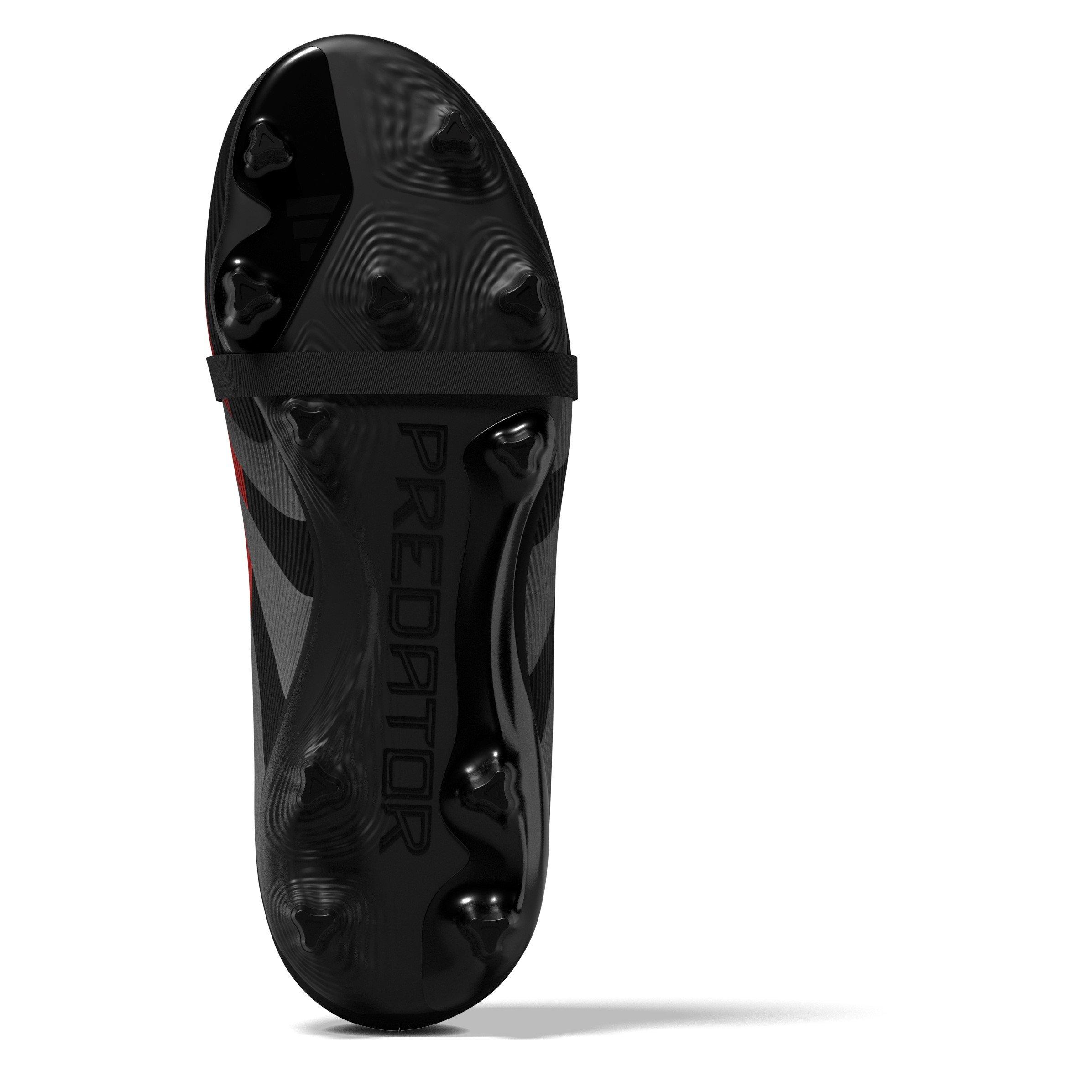 Black/Grey - adidas - adidas Predator League Fold-Over Tongue Junior Firm Ground Football Boots - 3