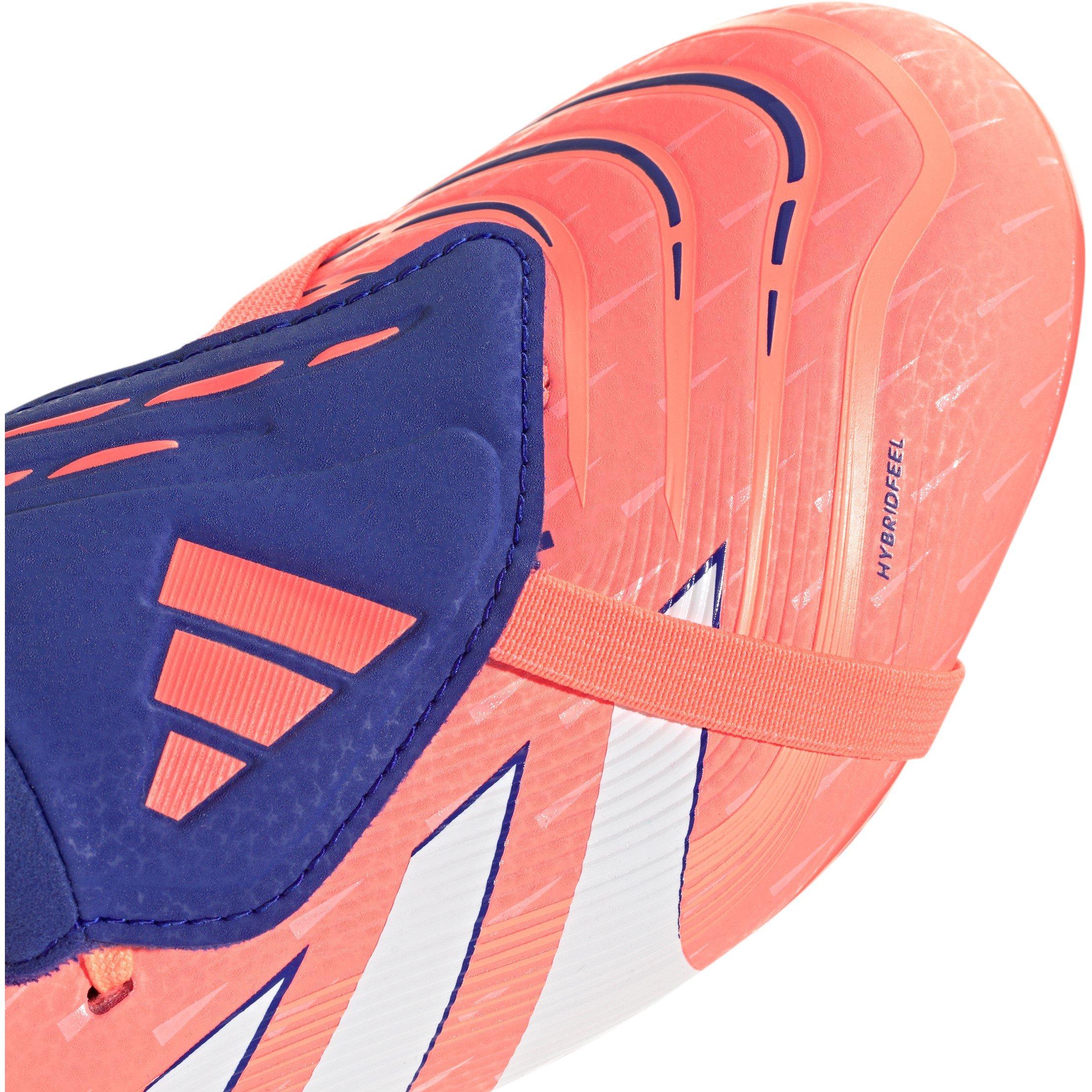 Laranja/Branco - adidas - Predator League Fold-Over Tongue Junior Firm Ground Football Boots - 8