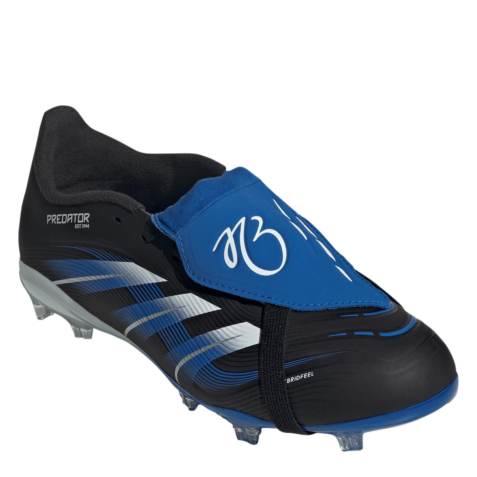 Black/Blue - adidas - Predator League Fold-Over Tongue Junior Firm Ground Football Boots - 3