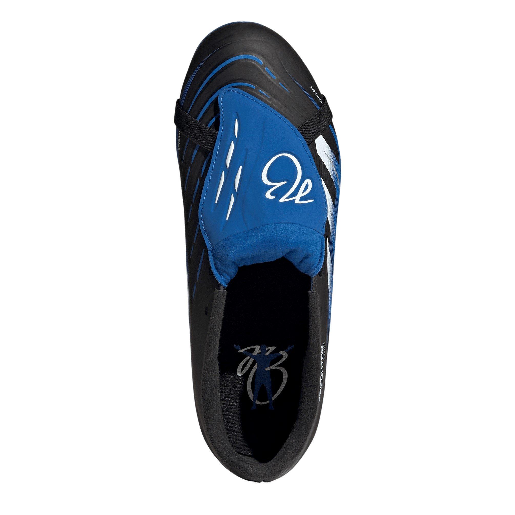 Black/Blue - adidas - Predator League Fold-Over Tongue Junior Firm Ground Football Boots - 5