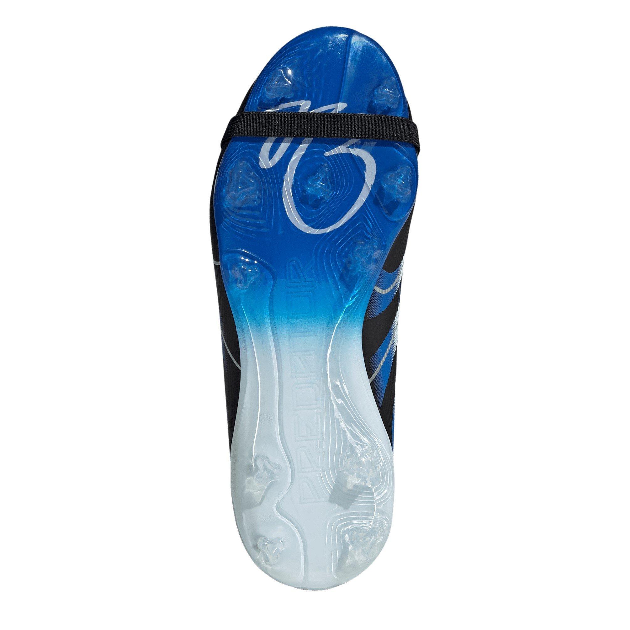 Black/Blue - adidas - Predator League Fold-Over Tongue Junior Firm Ground Football Boots - 6