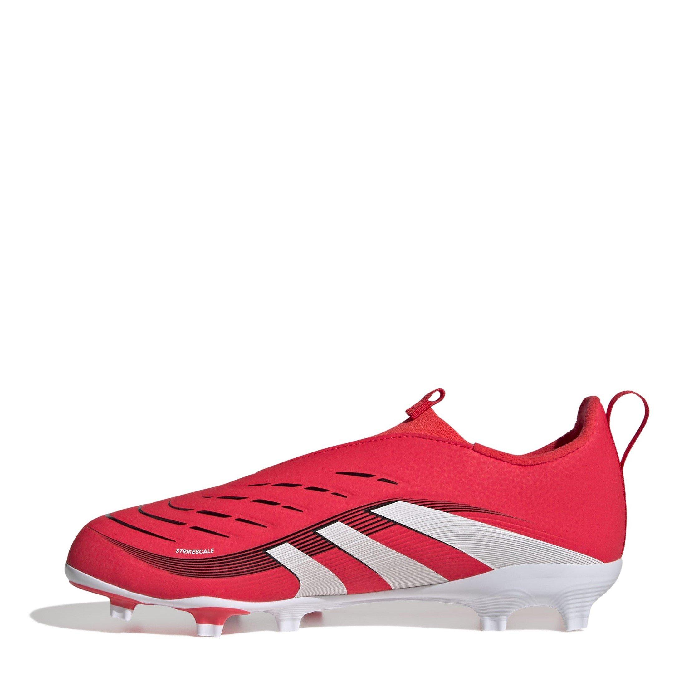 Red/White - adidas - Predator League Laceless Juniors Firm Ground Football Boots - 2