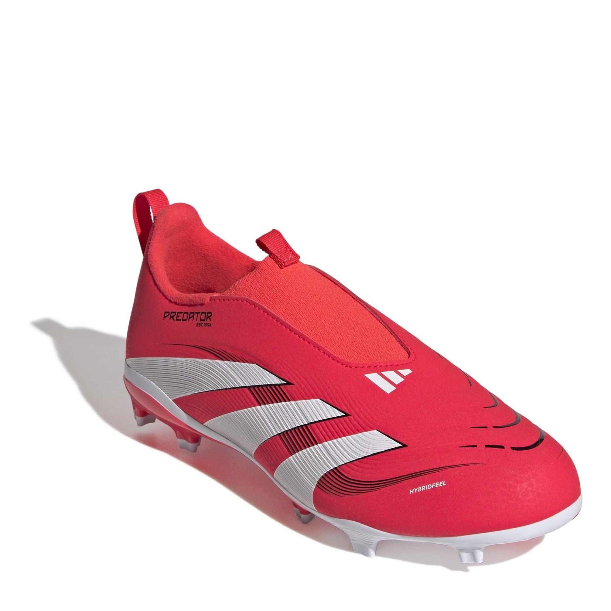 Red/White - adidas - Predator League Laceless Juniors Firm Ground Football Boots - 3