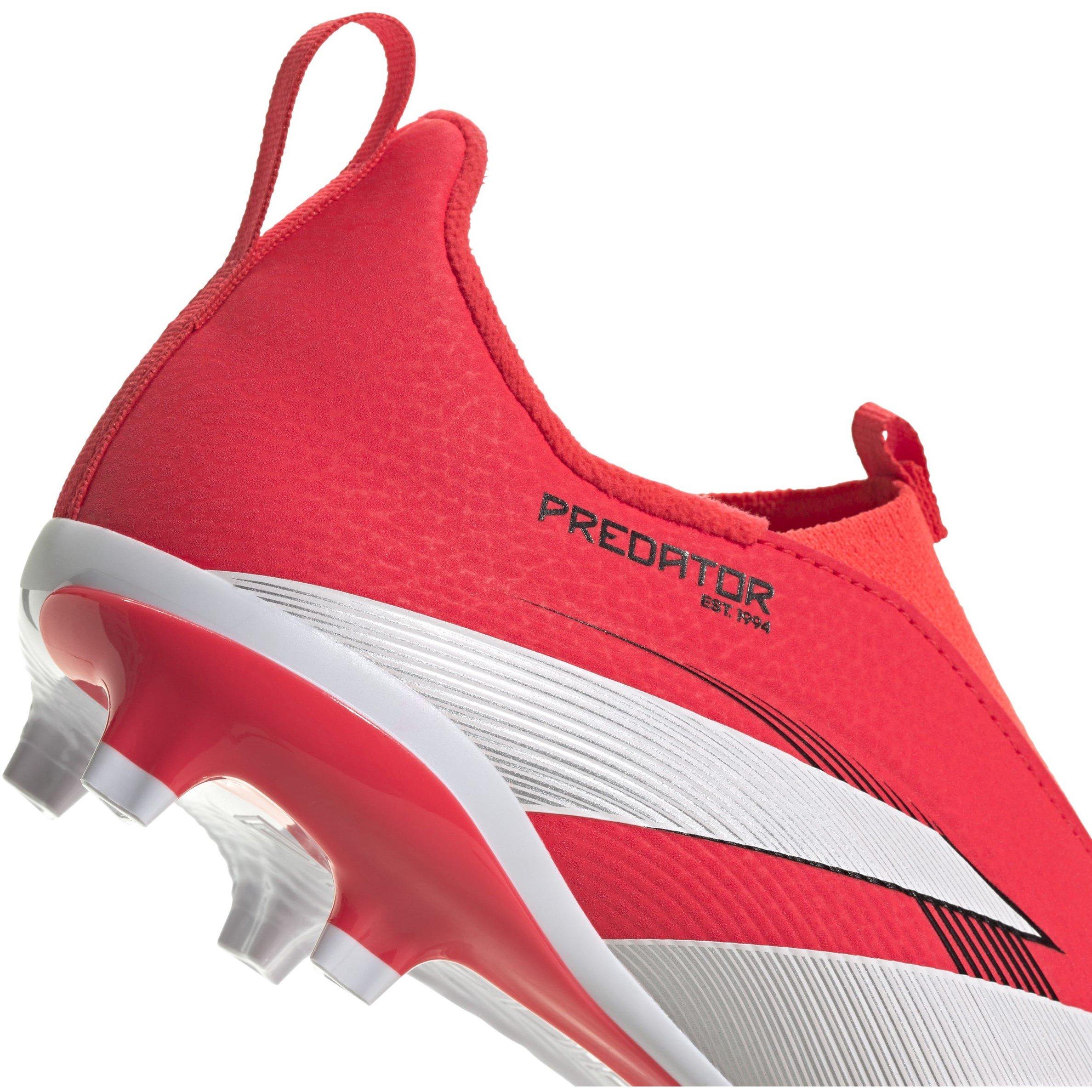 Red/White - adidas - Predator League Laceless Juniors Firm Ground Football Boots - 7