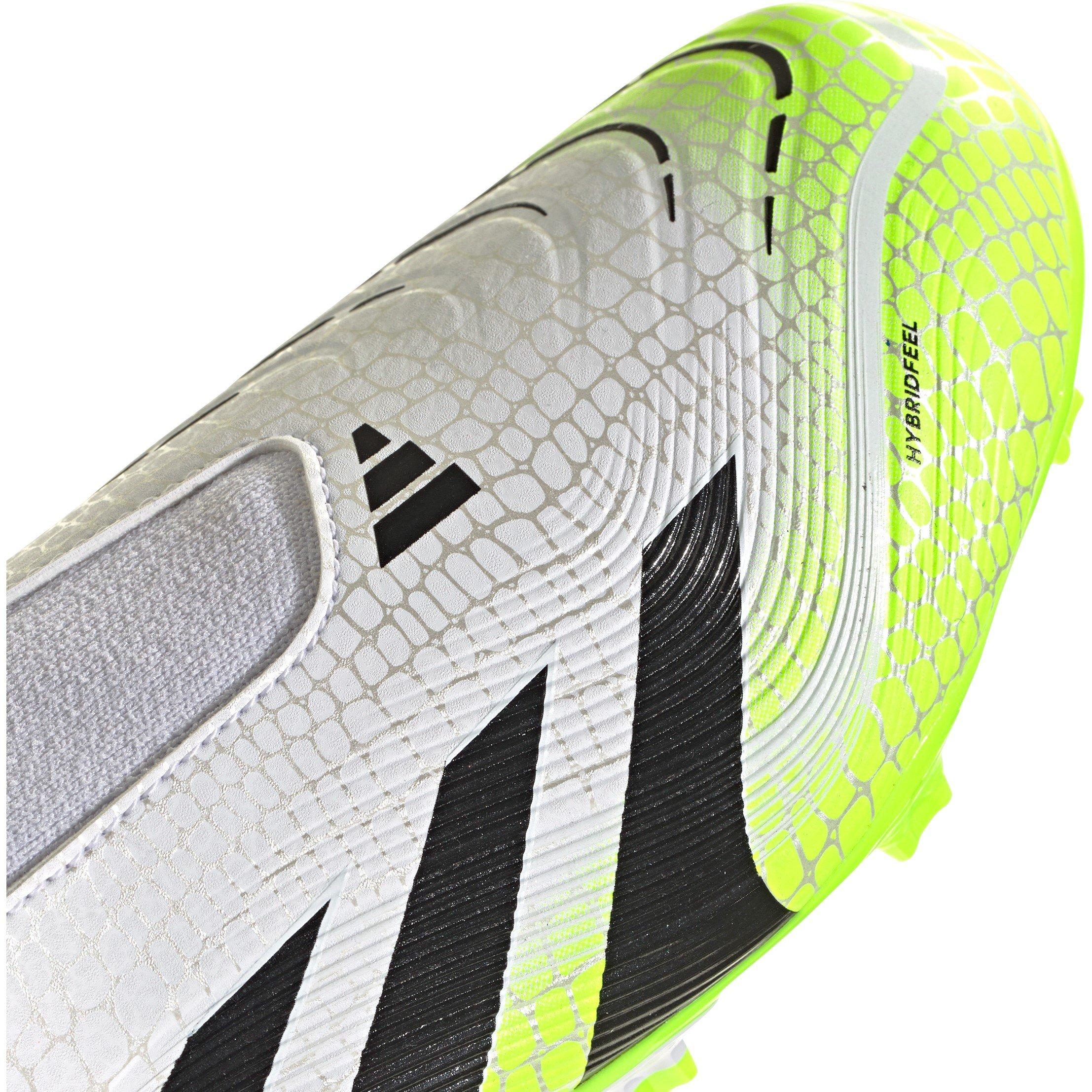 Blanc/Noir/Citron - adidas - Predator League Laceless Juniors Firm Ground Football Boots - 8