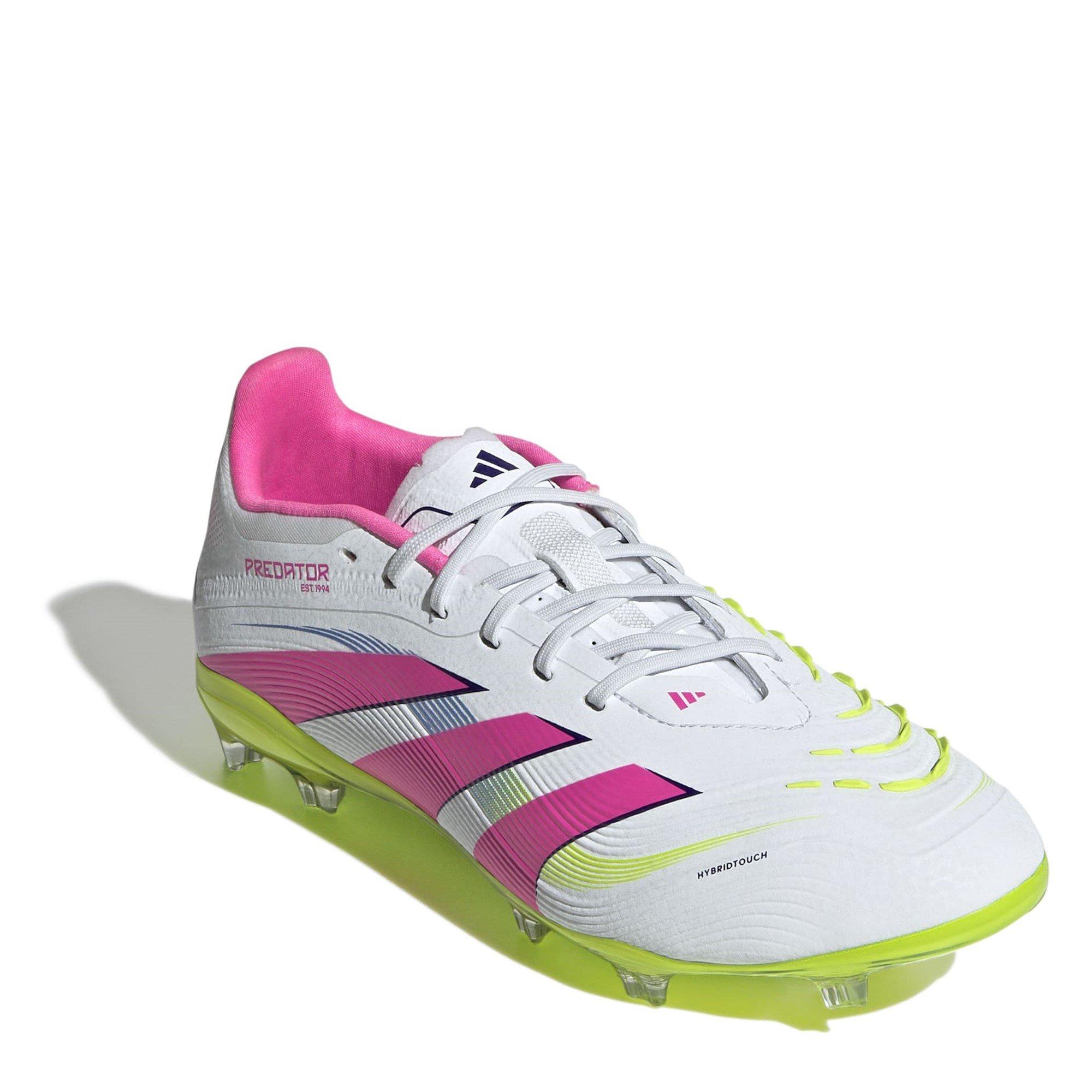 White/Pink - adidas - Predator Elite Junior Firm Ground Football Boots - 3