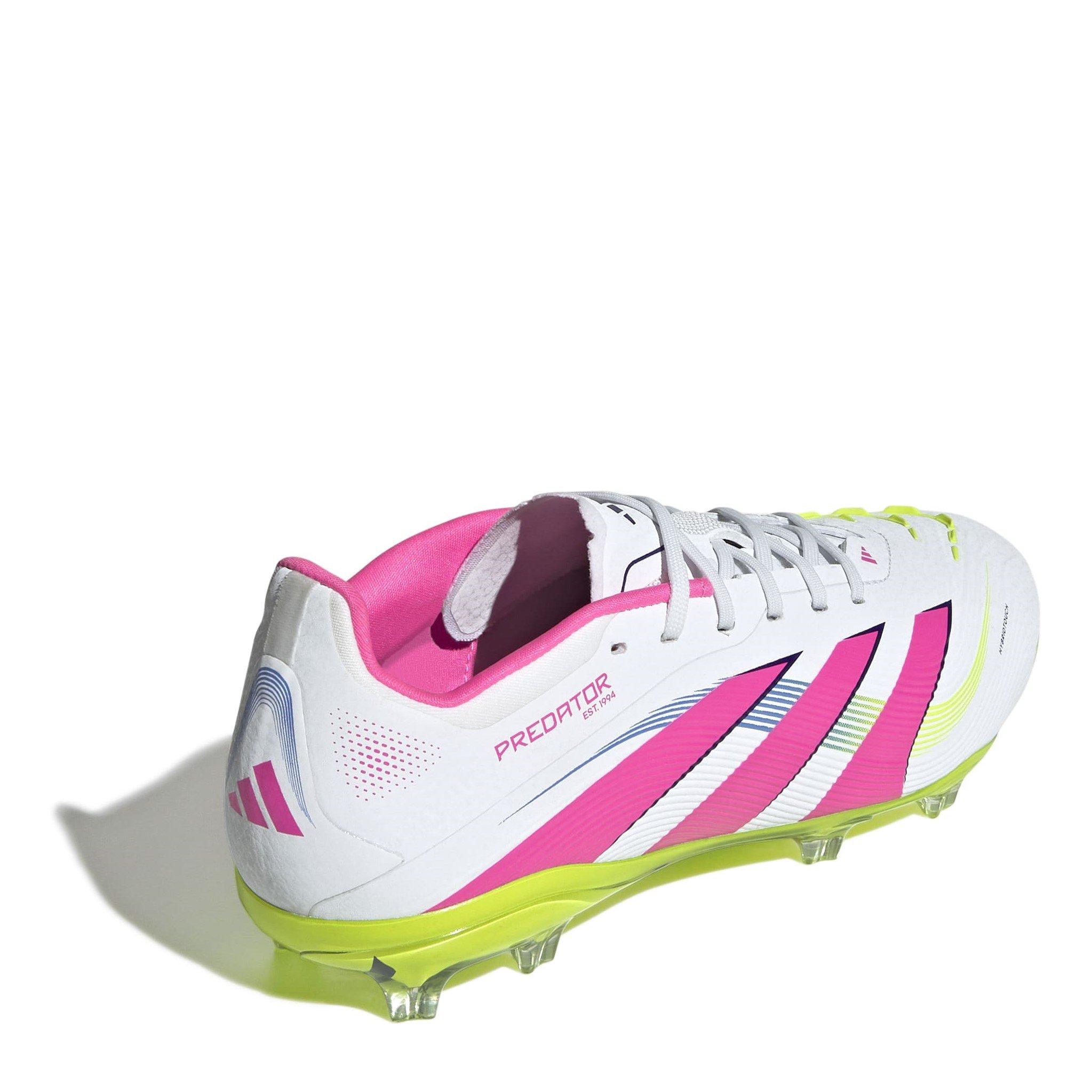White/Pink - adidas - Predator Elite Junior Firm Ground Football Boots - 4