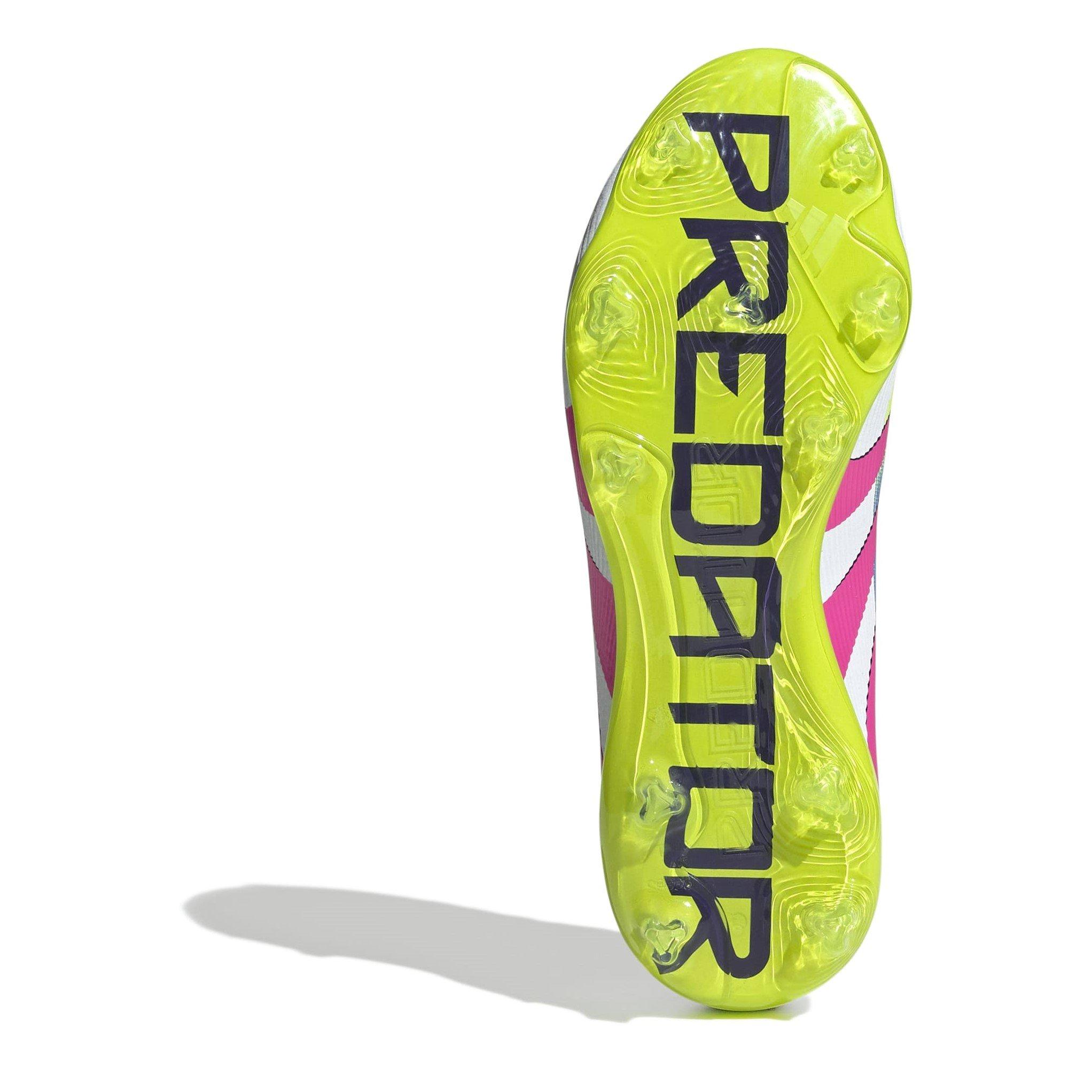 White/Pink - adidas - Predator Elite Junior Firm Ground Football Boots - 6