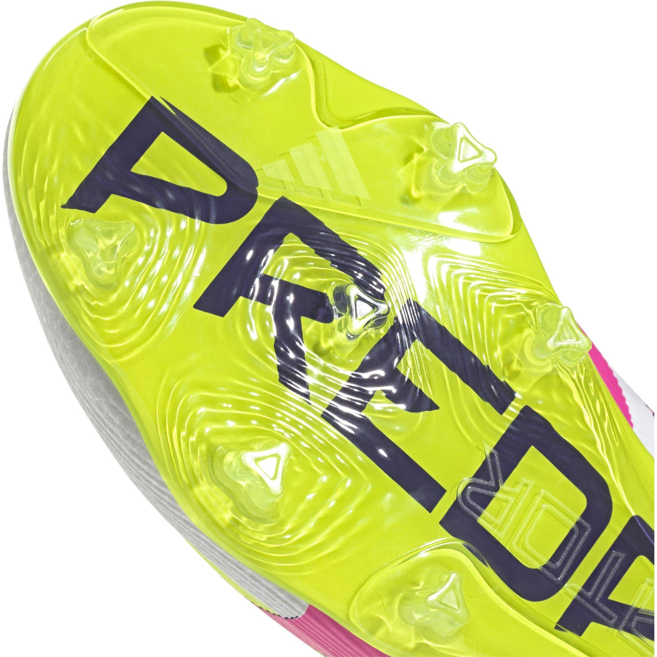 White/Pink - adidas - Predator Elite Junior Firm Ground Football Boots - 8