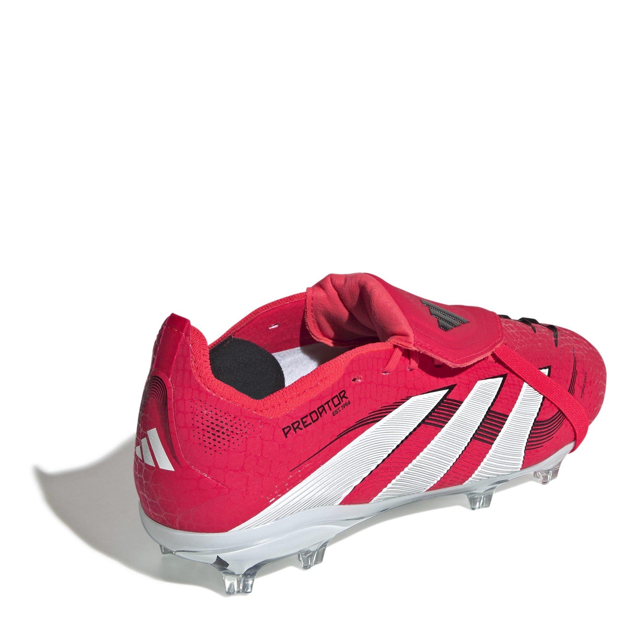 Red/White - adidas - Predator Elite Fold-Over Tongue Junior Firm Ground Football Boots - 4