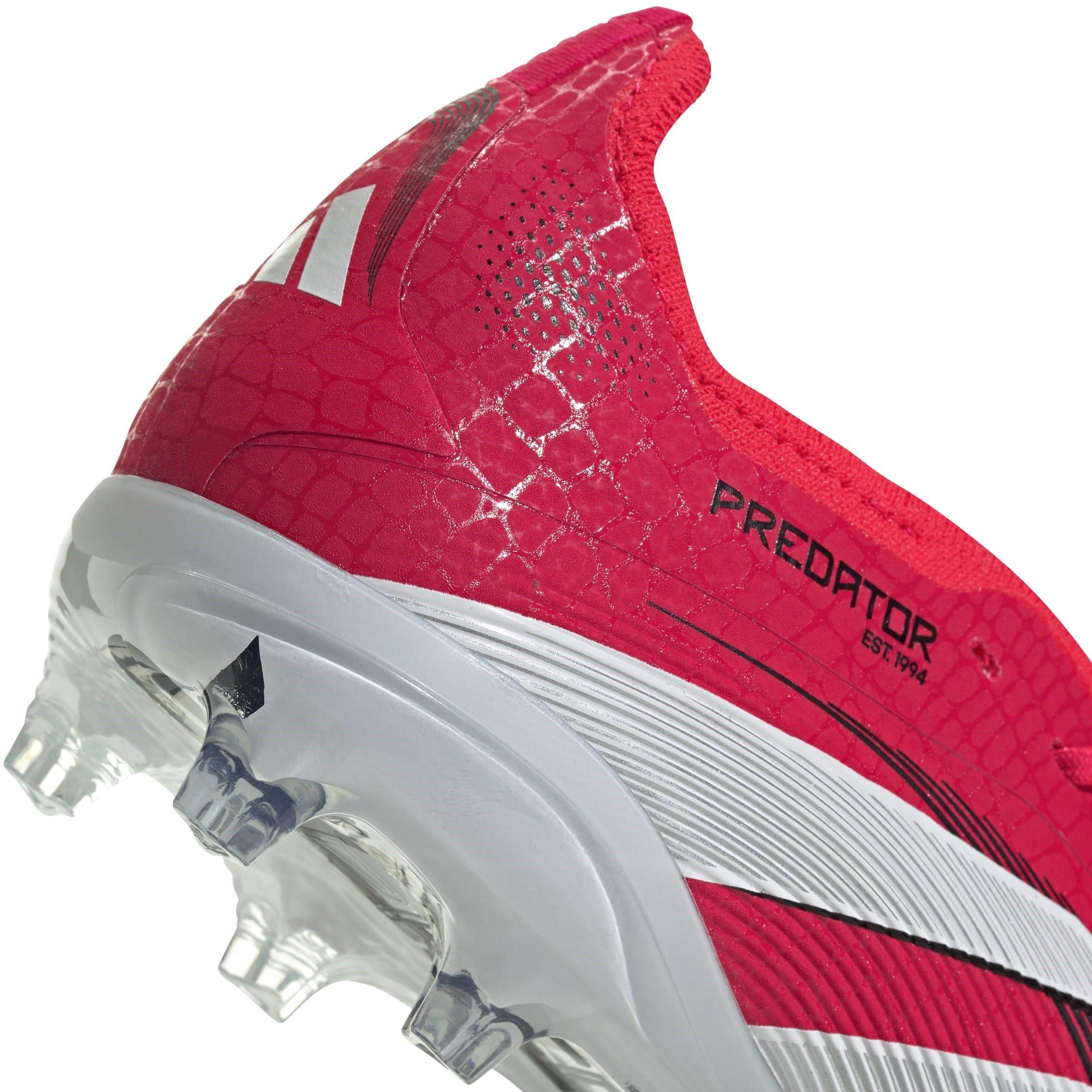 Red/White - adidas - Predator Elite Fold-Over Tongue Junior Firm Ground Football Boots - 8