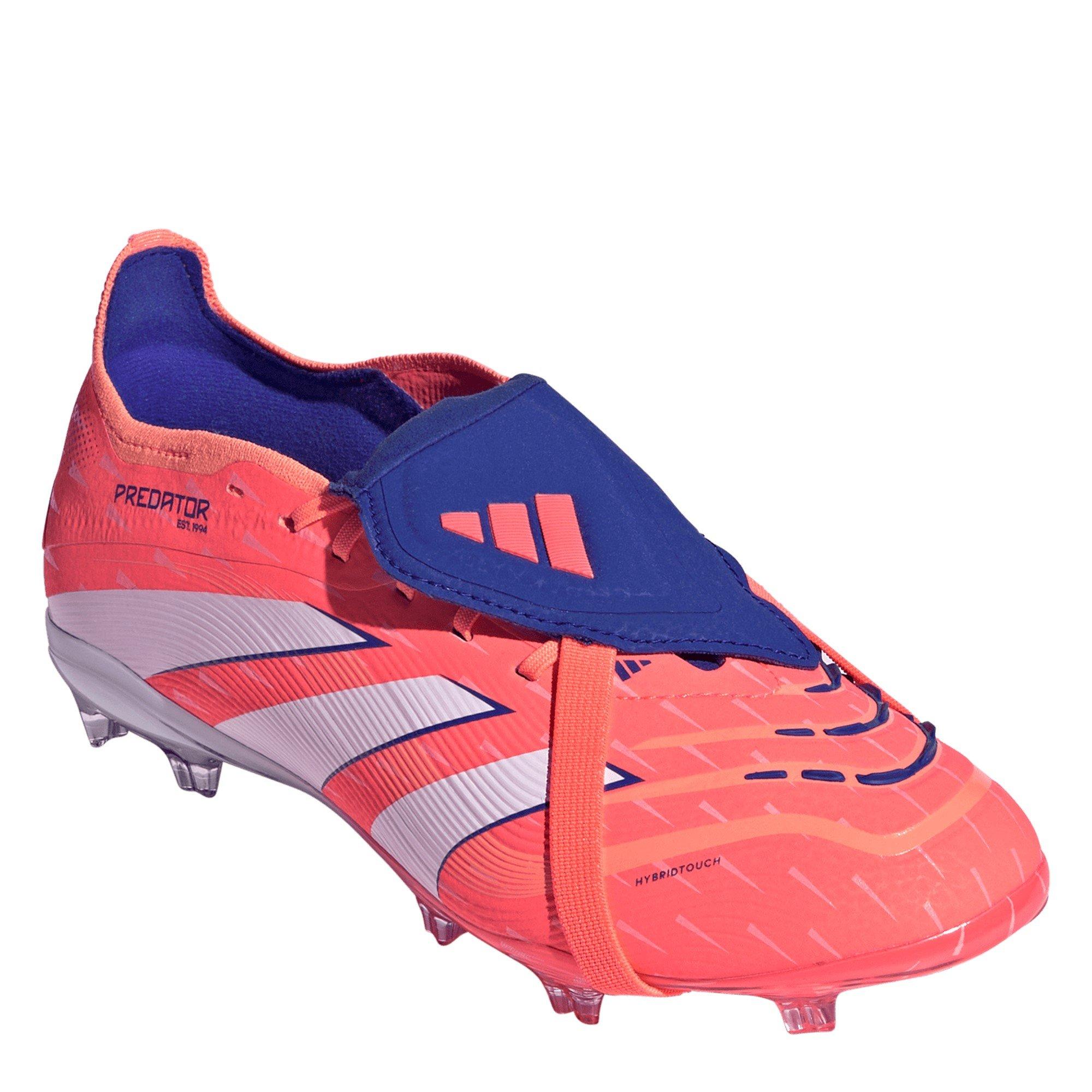 Orange/Hvid - adidas - Predator Elite Fold-Over Tongue Junior Firm Ground Football Boots - 3