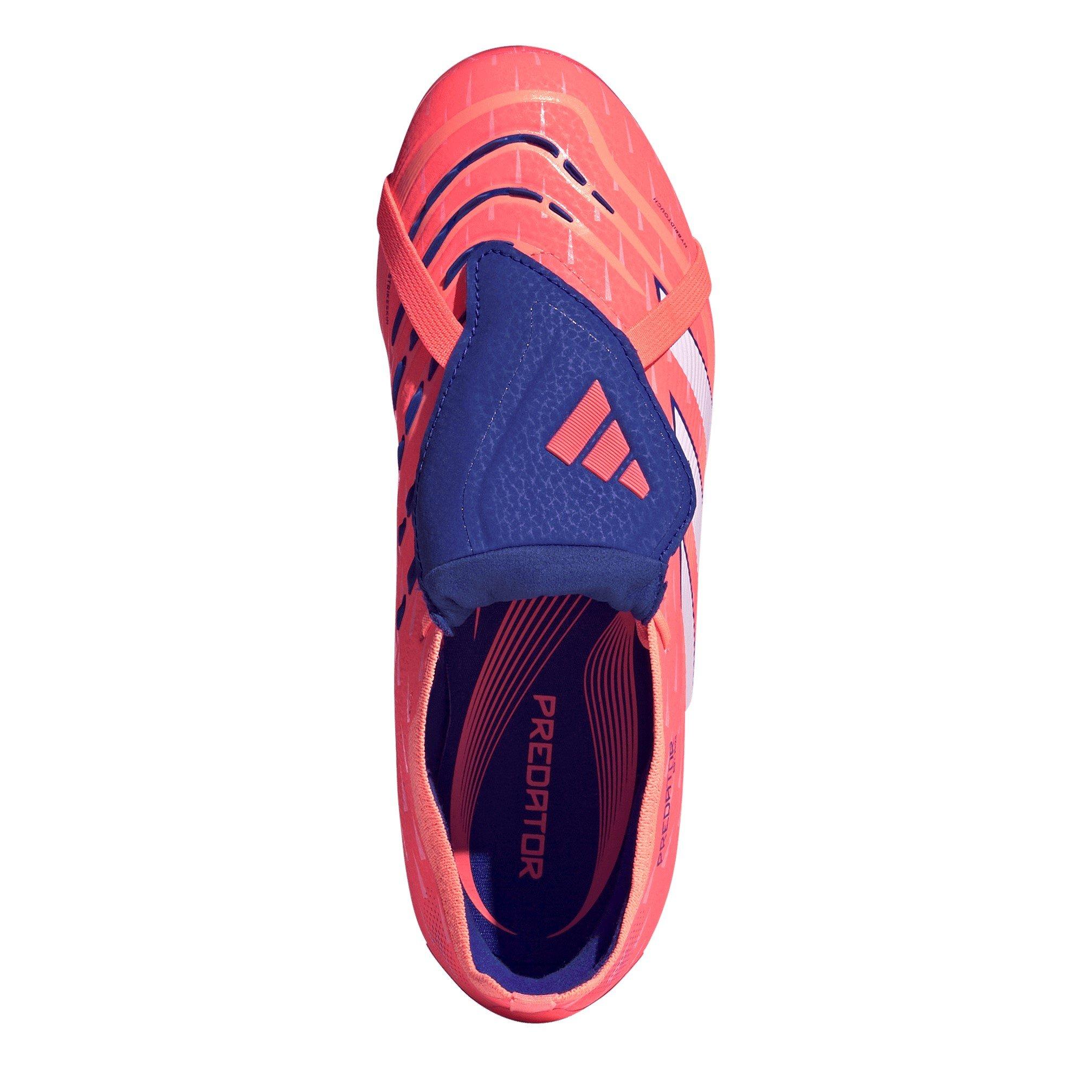 Orange/Hvid - adidas - Predator Elite Fold-Over Tongue Junior Firm Ground Football Boots - 5