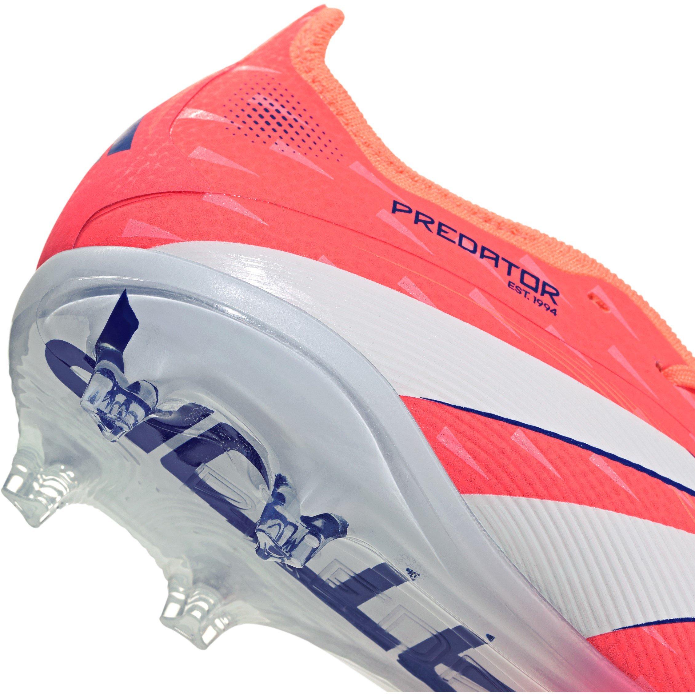 Orange/Hvid - adidas - Predator Elite Fold-Over Tongue Junior Firm Ground Football Boots - 7