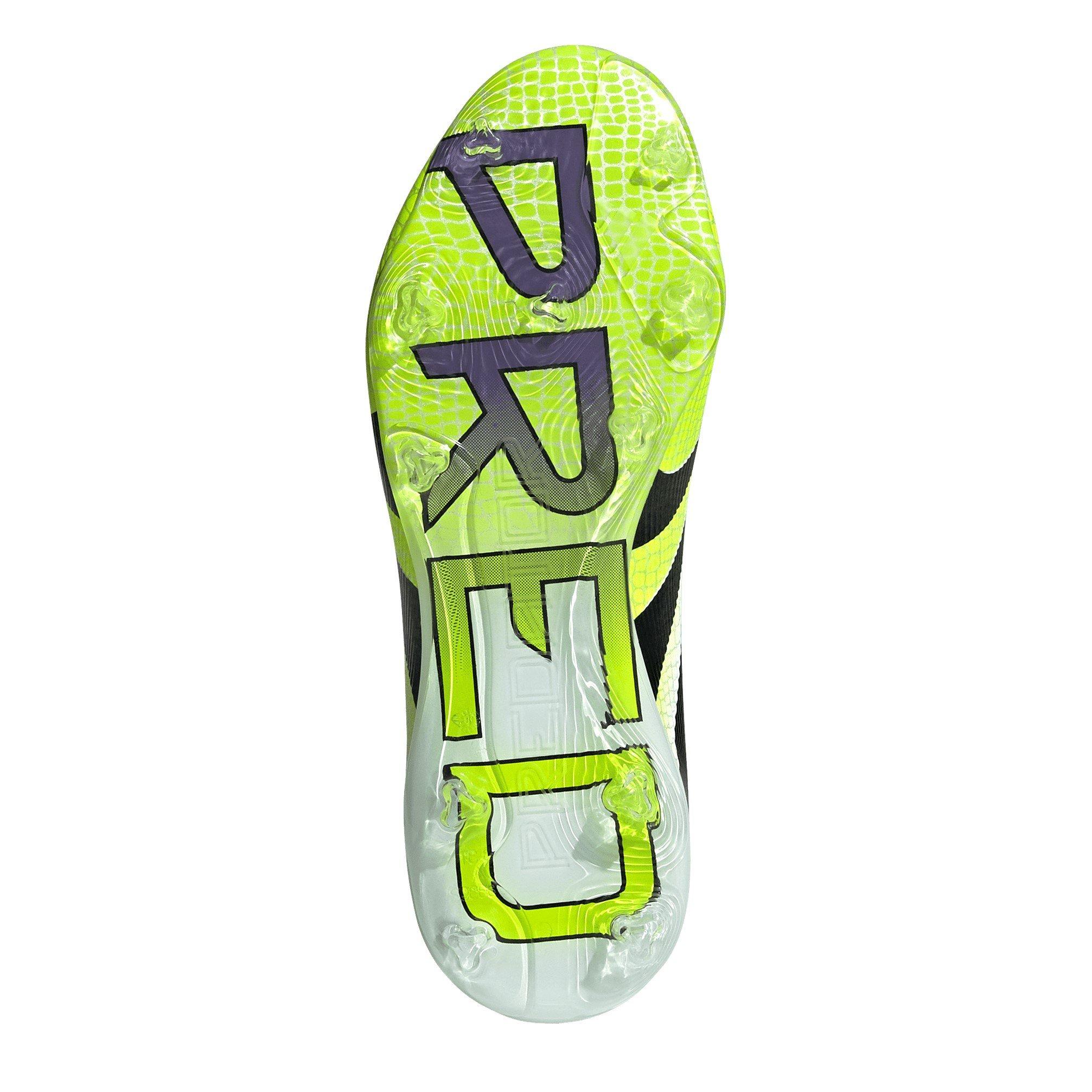 Bijelo/Crno/Limun - adidas - Predator Elite Laceless Junior Firm Ground Football Boots - 6