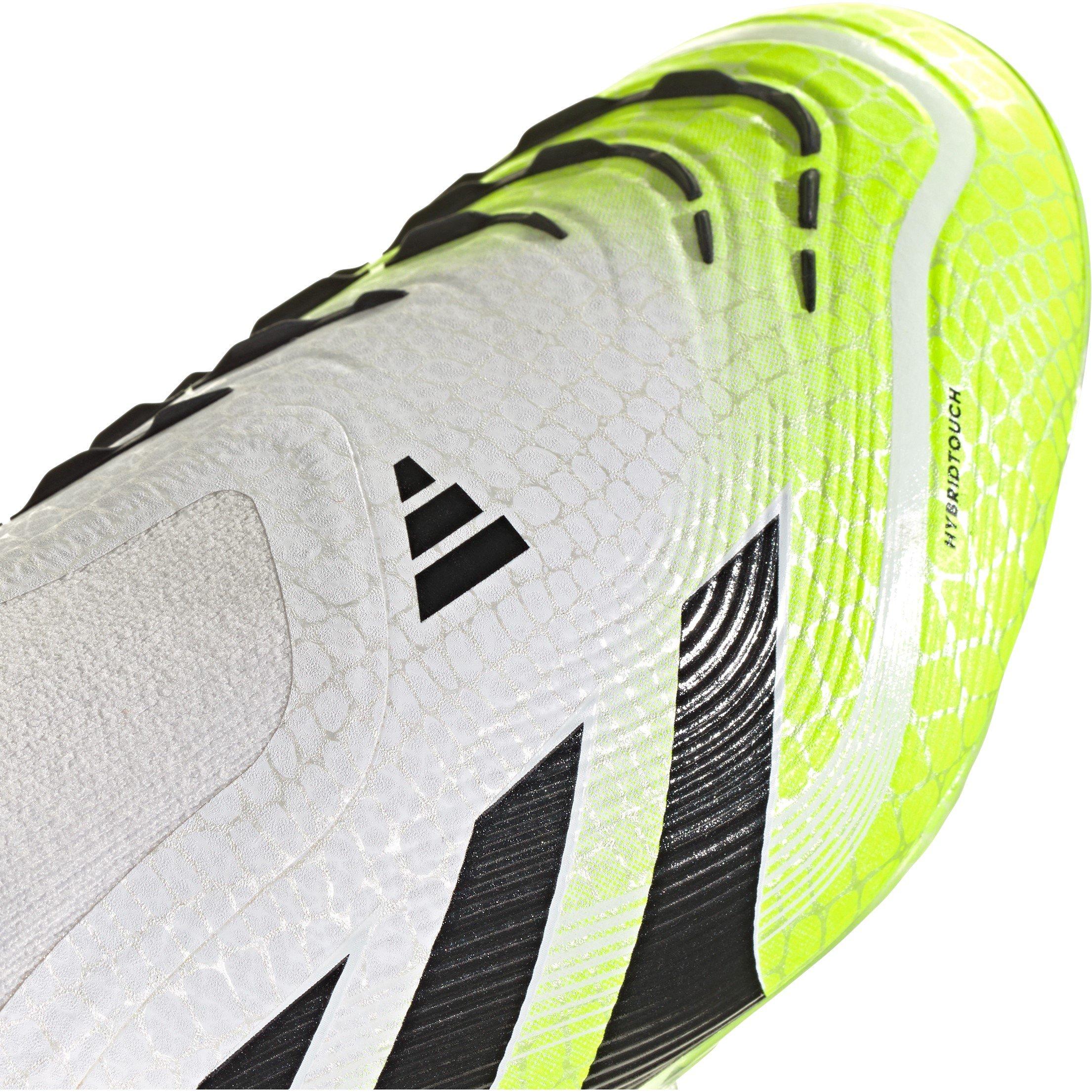 Bijelo/Crno/Limun - adidas - Predator Elite Laceless Junior Firm Ground Football Boots - 8