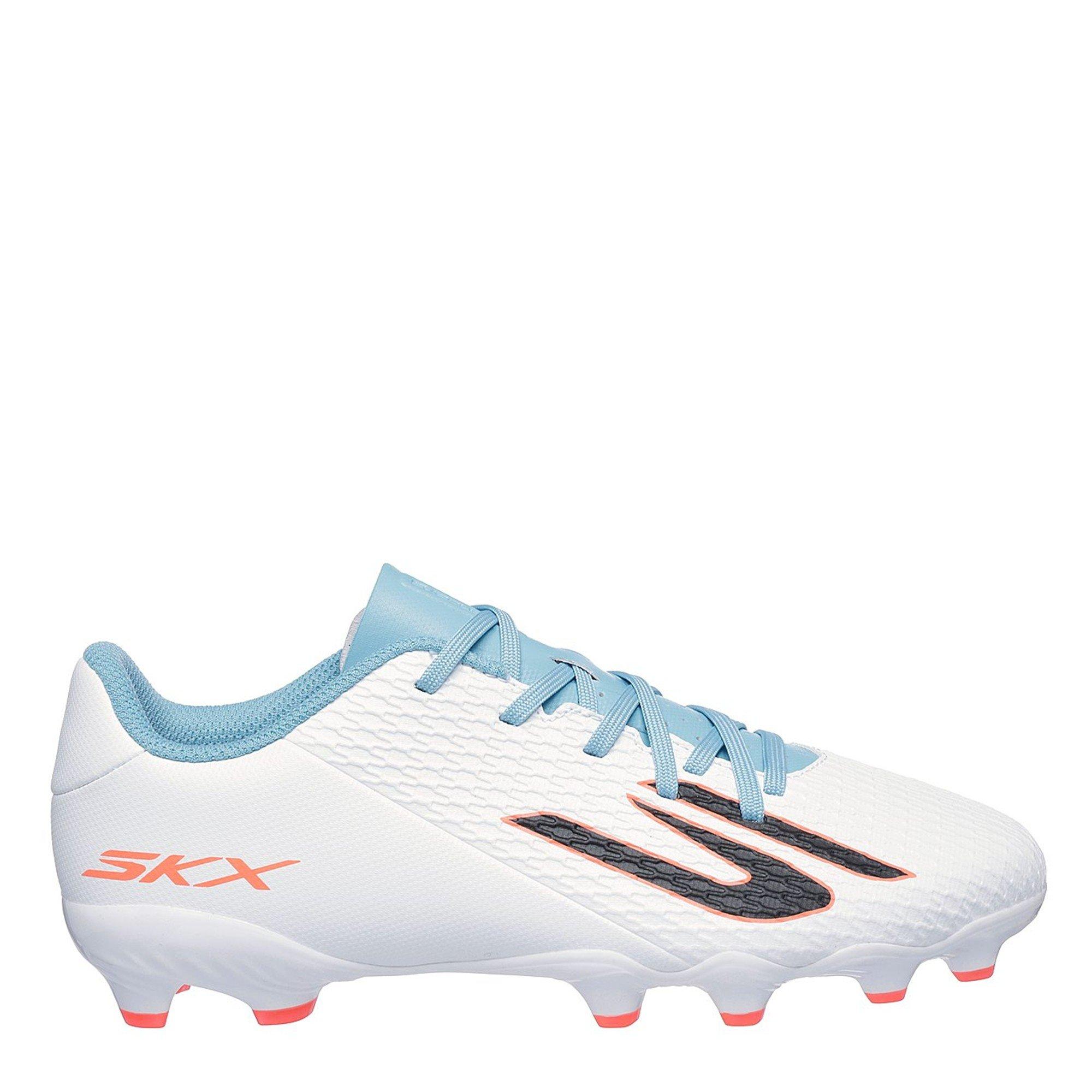 White/Blue - Skechers - SKX.2 Juniors Firm Ground Football Boots - 2