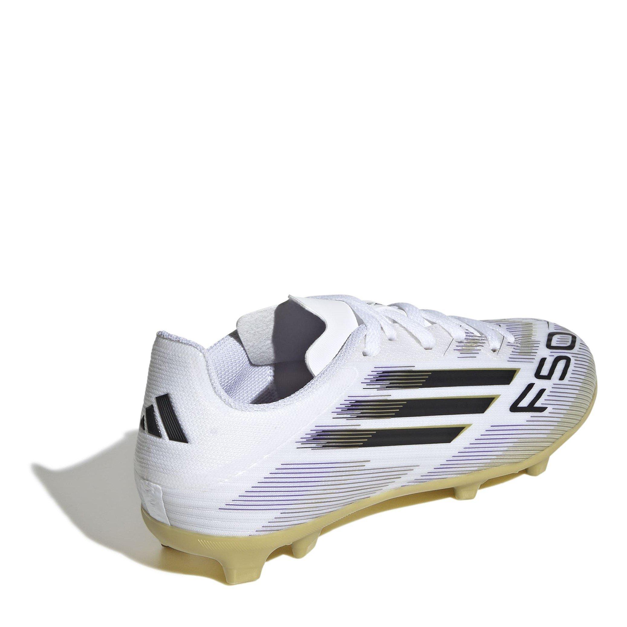 Wit/Zwart/Goud - adidas - F50 League Juniors Firm Ground Football Boots - 4