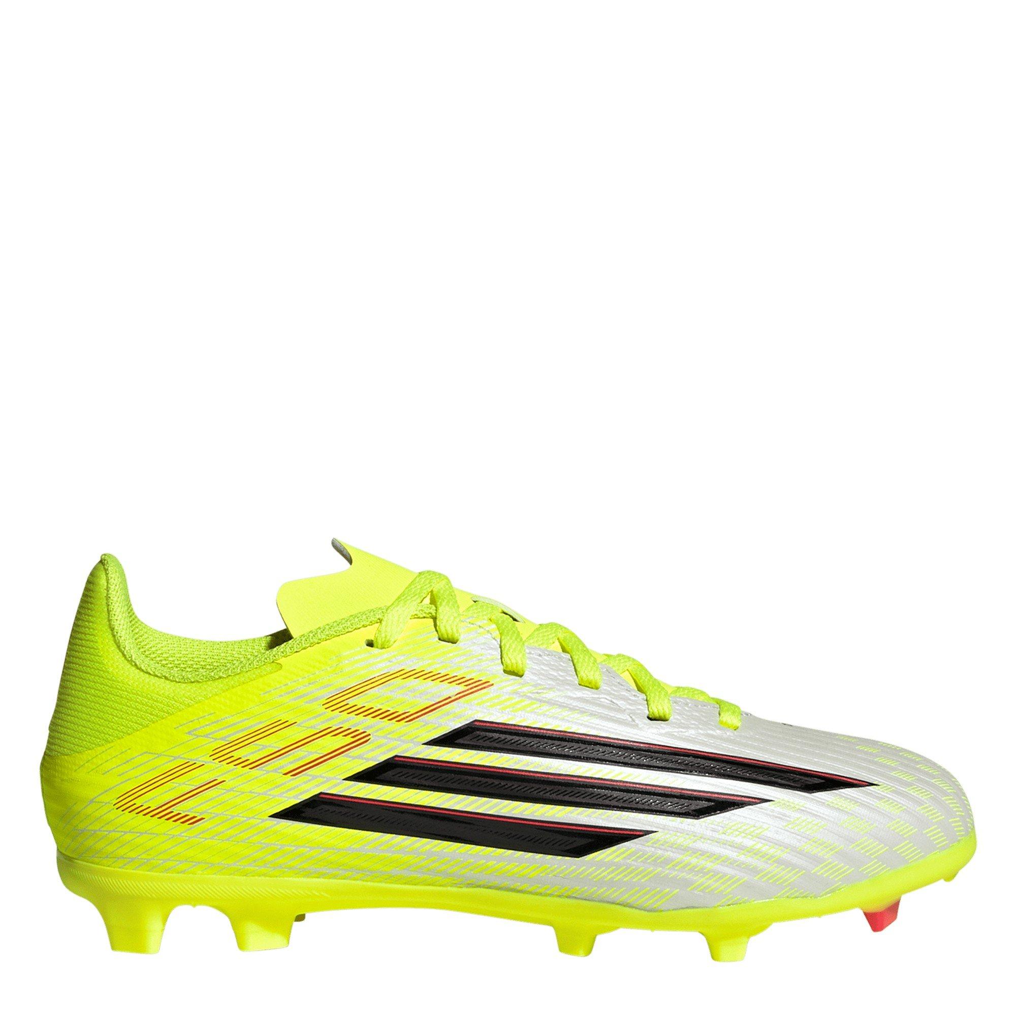 Adidas Boys F50 League Juniors Firm Ground Football Boots - Solar Yellow - 4 (36.5)