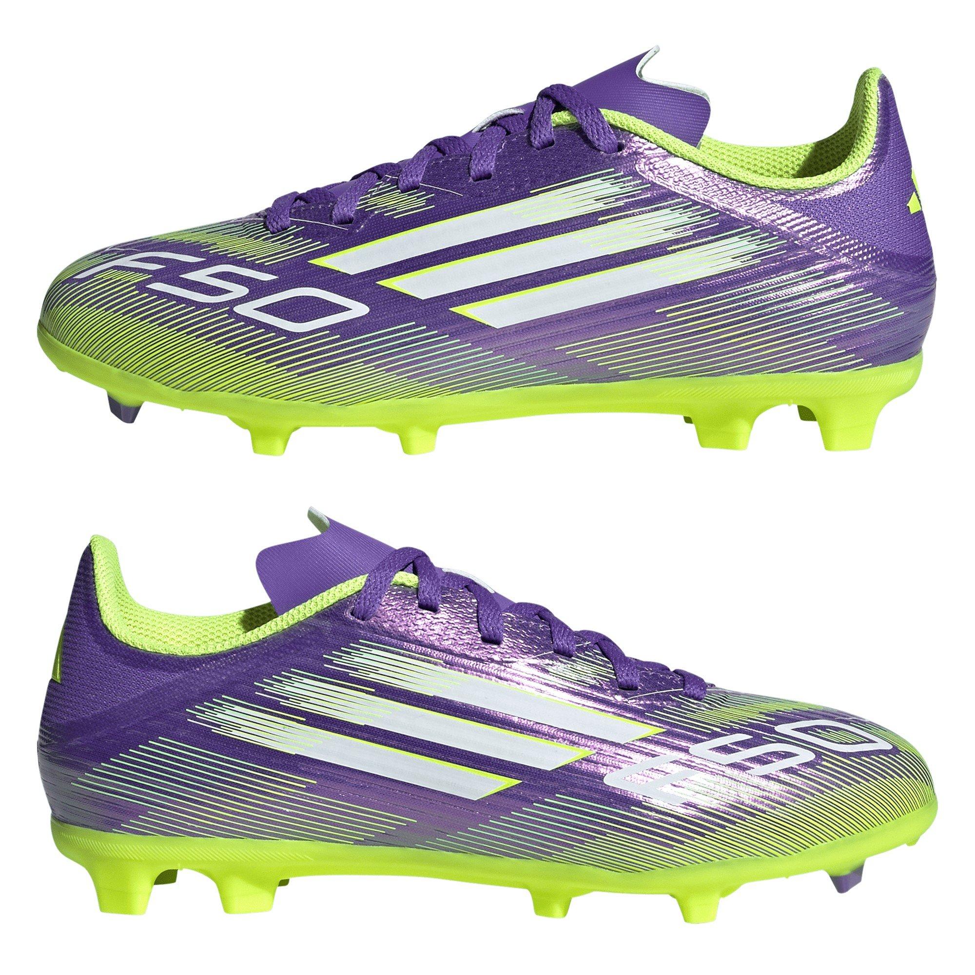 Purple/White - adidas - F50 League Juniors Firm Ground Football Boots - 9