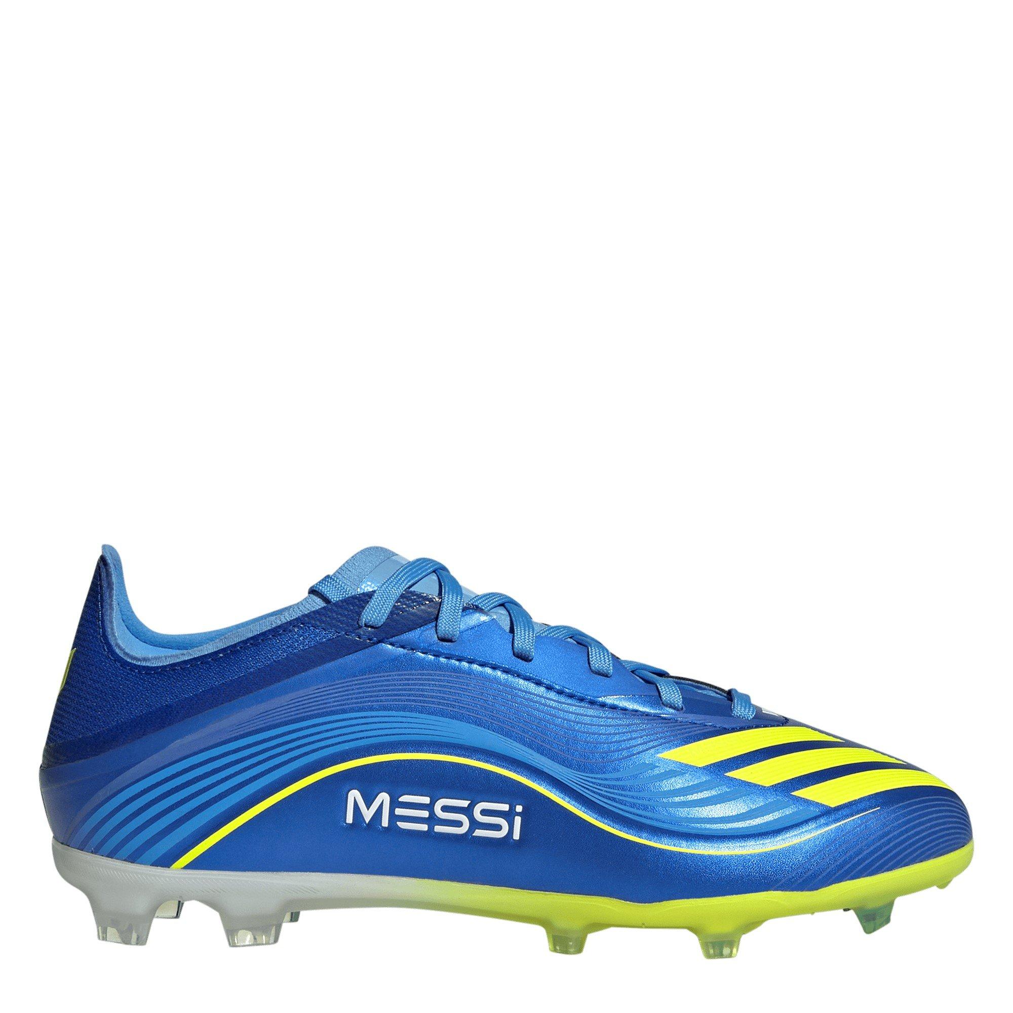 Adidas Boys F50 Elite Juniors Firm Ground Football Boots - Blue/Yellow - 3 (35.5)