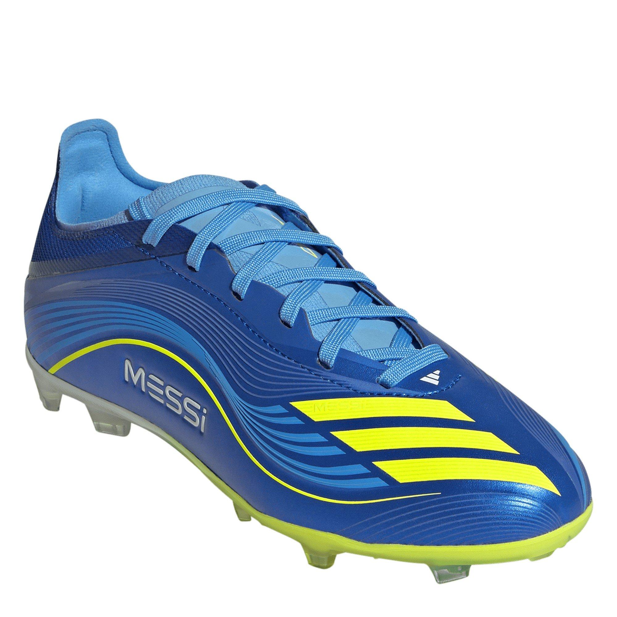 Blau/Gelb - adidas - F50 Elite Juniors Firm Ground Football Boots - 3