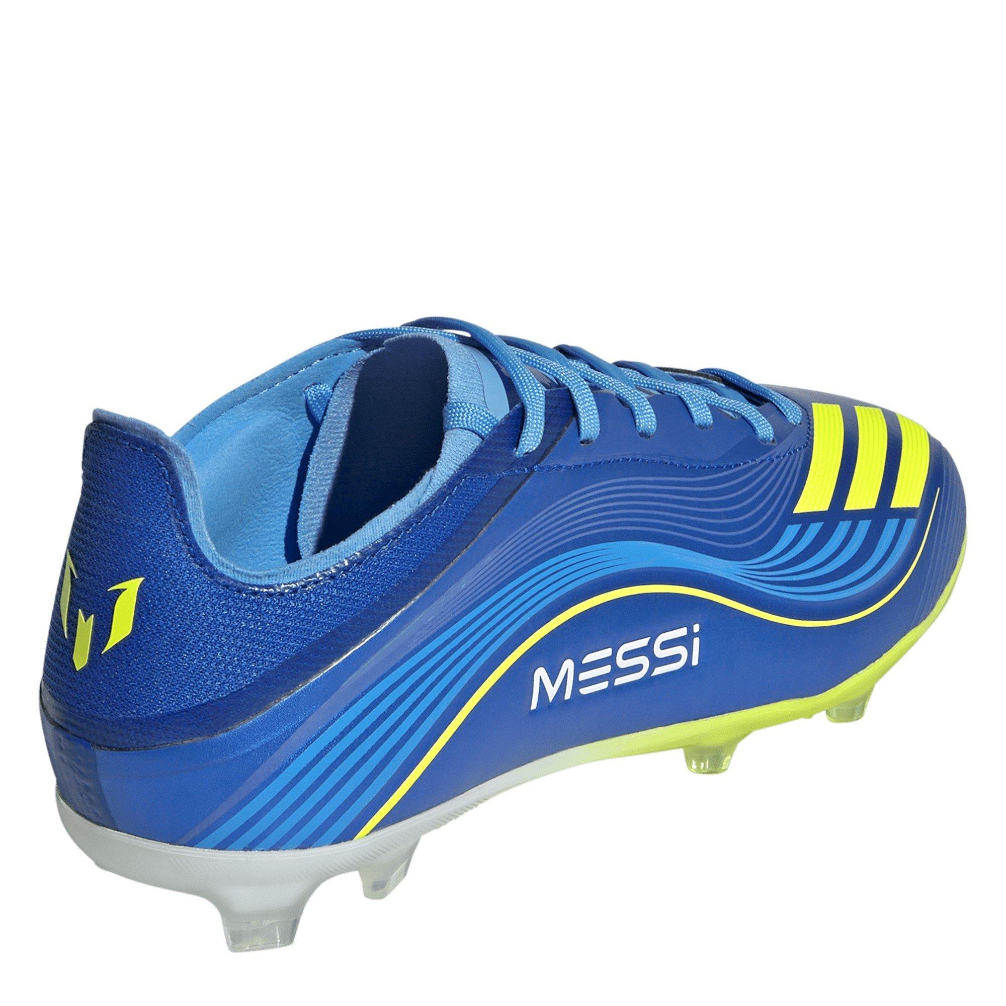 Blau/Gelb - adidas - F50 Elite Juniors Firm Ground Football Boots - 4