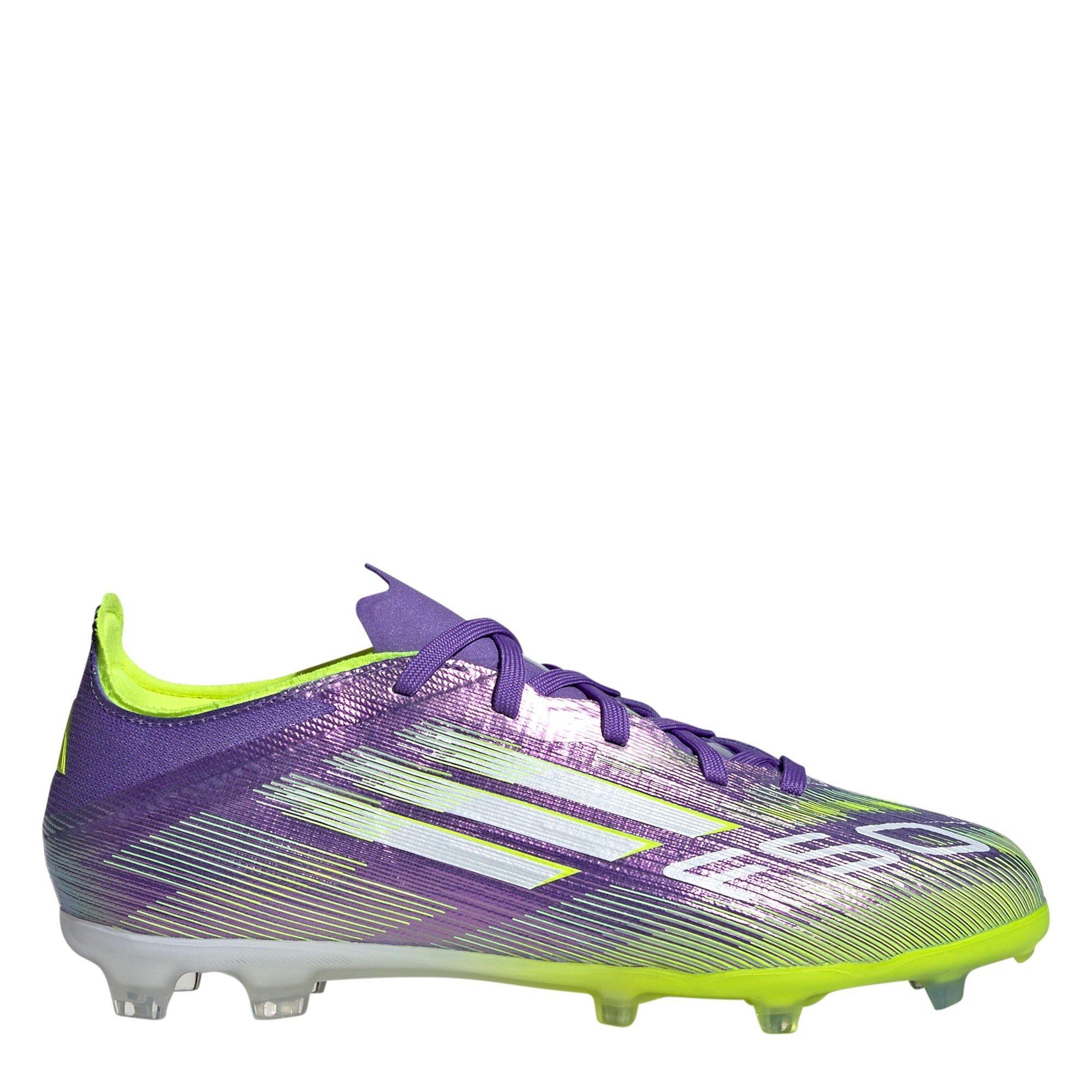 Adidas Boys F50 Elite Juniors Firm Ground Football Boots - Purple/White - 3 (35.5)