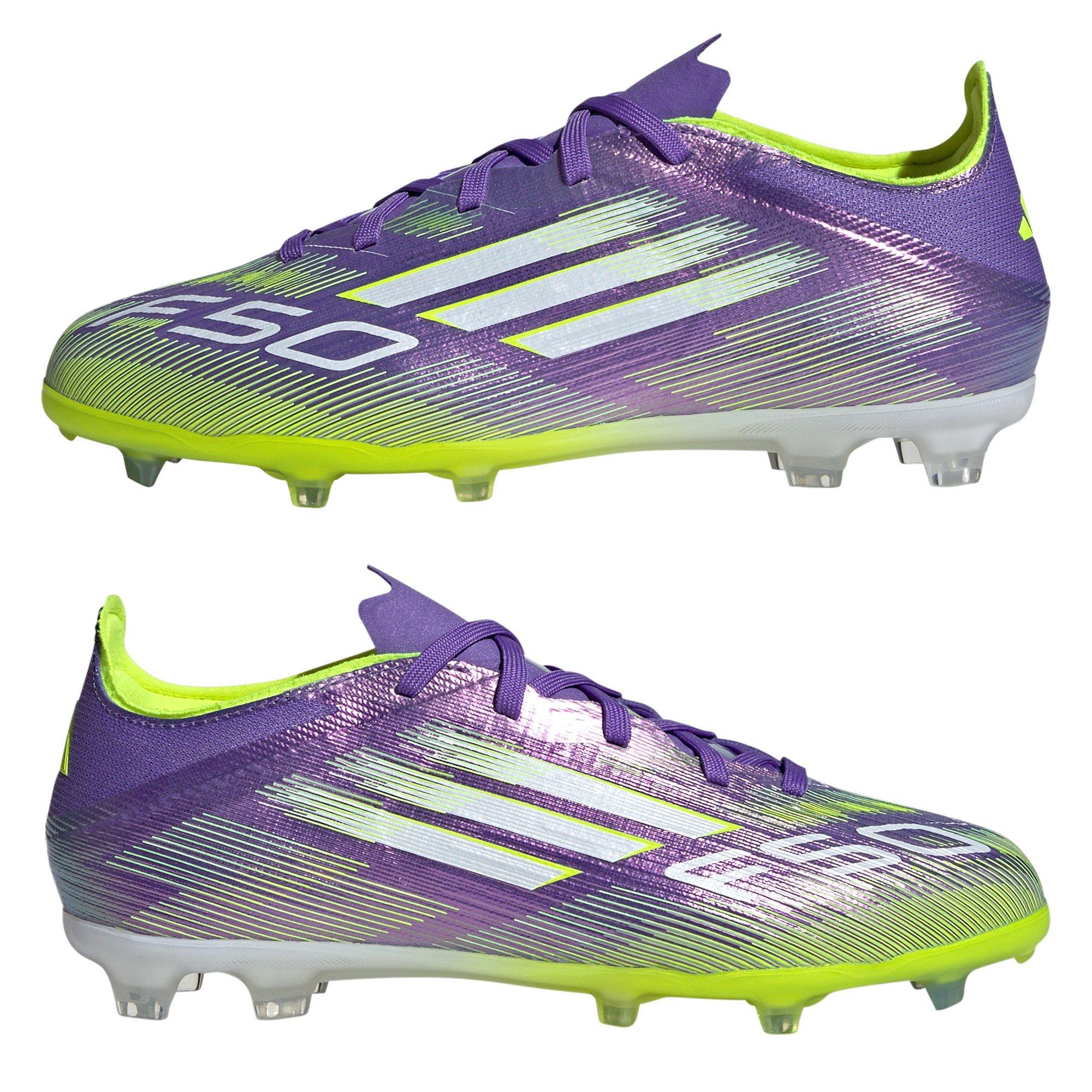 Purple/White - adidas - F50 Elite Juniors Firm Ground Football Boots - 9
