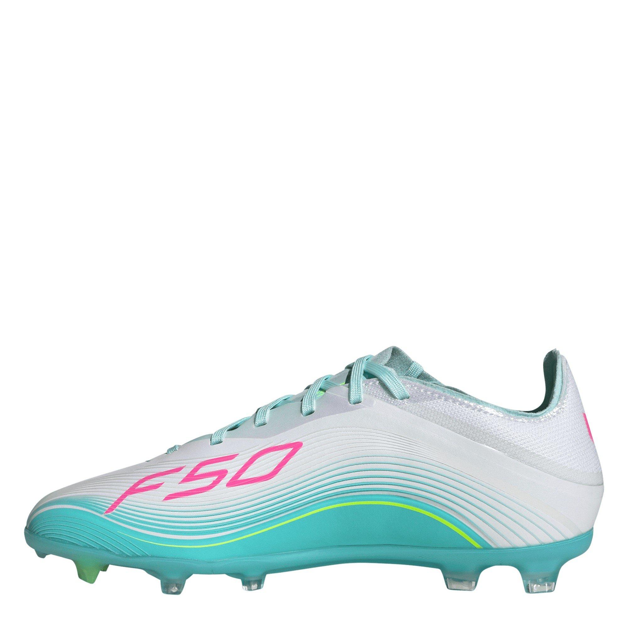 Wht/Pink/Blue - adidas - F50 Elite Juniors Firm Ground Football Boots - 2