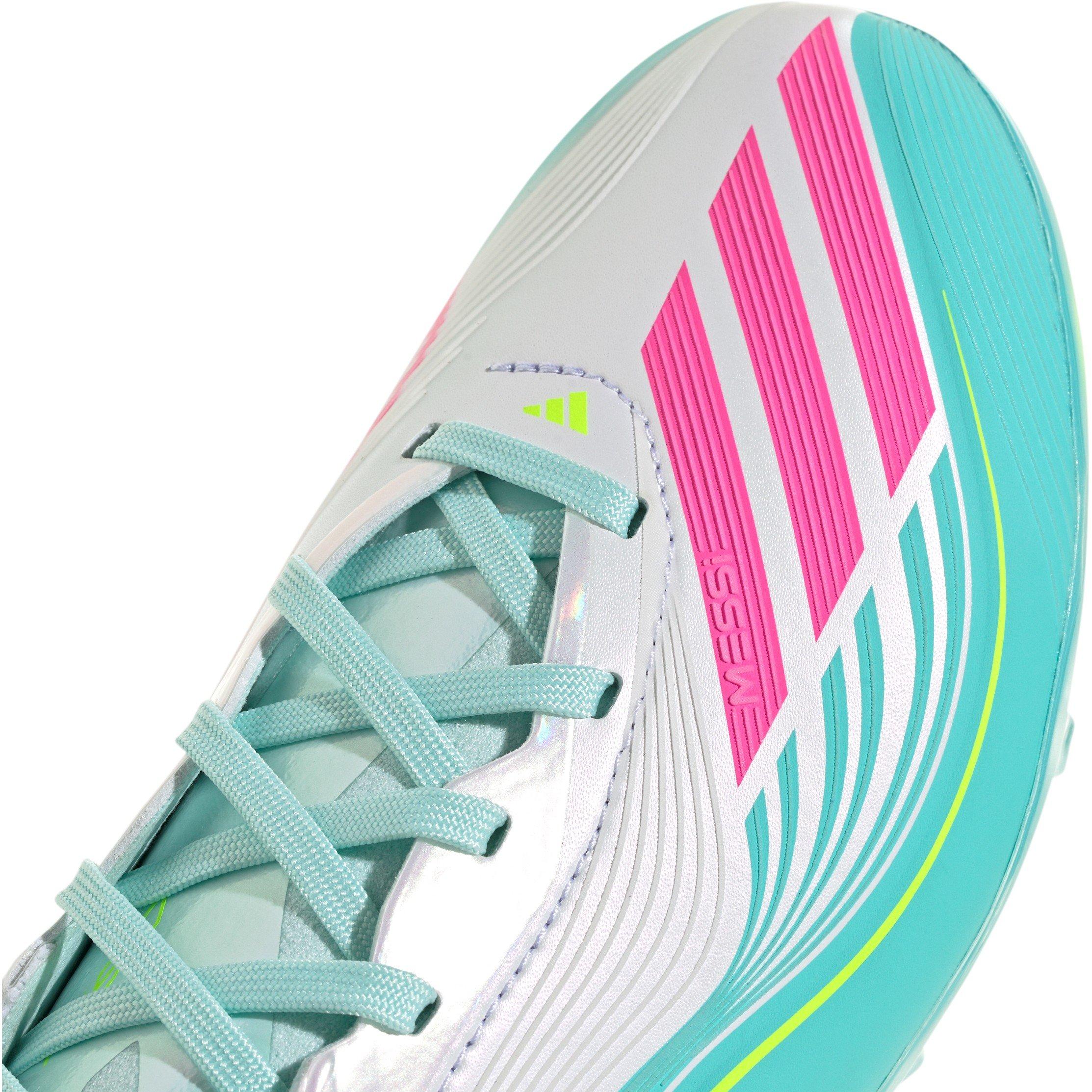 Wht/Pink/Blue - adidas - F50 Elite Juniors Firm Ground Football Boots - 8