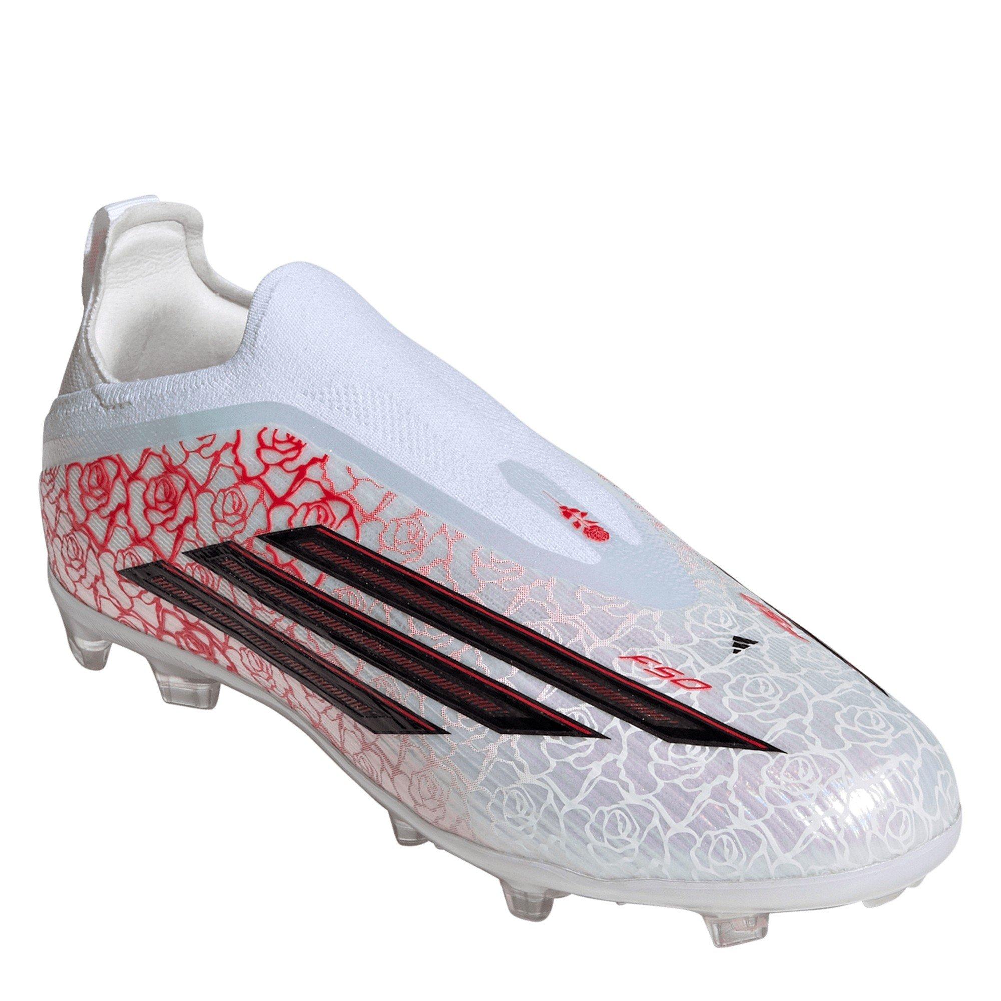 Wit/Zwart/Rood - adidas - F50 Elite Laceless Juniors Firm Ground Football Boots - 3