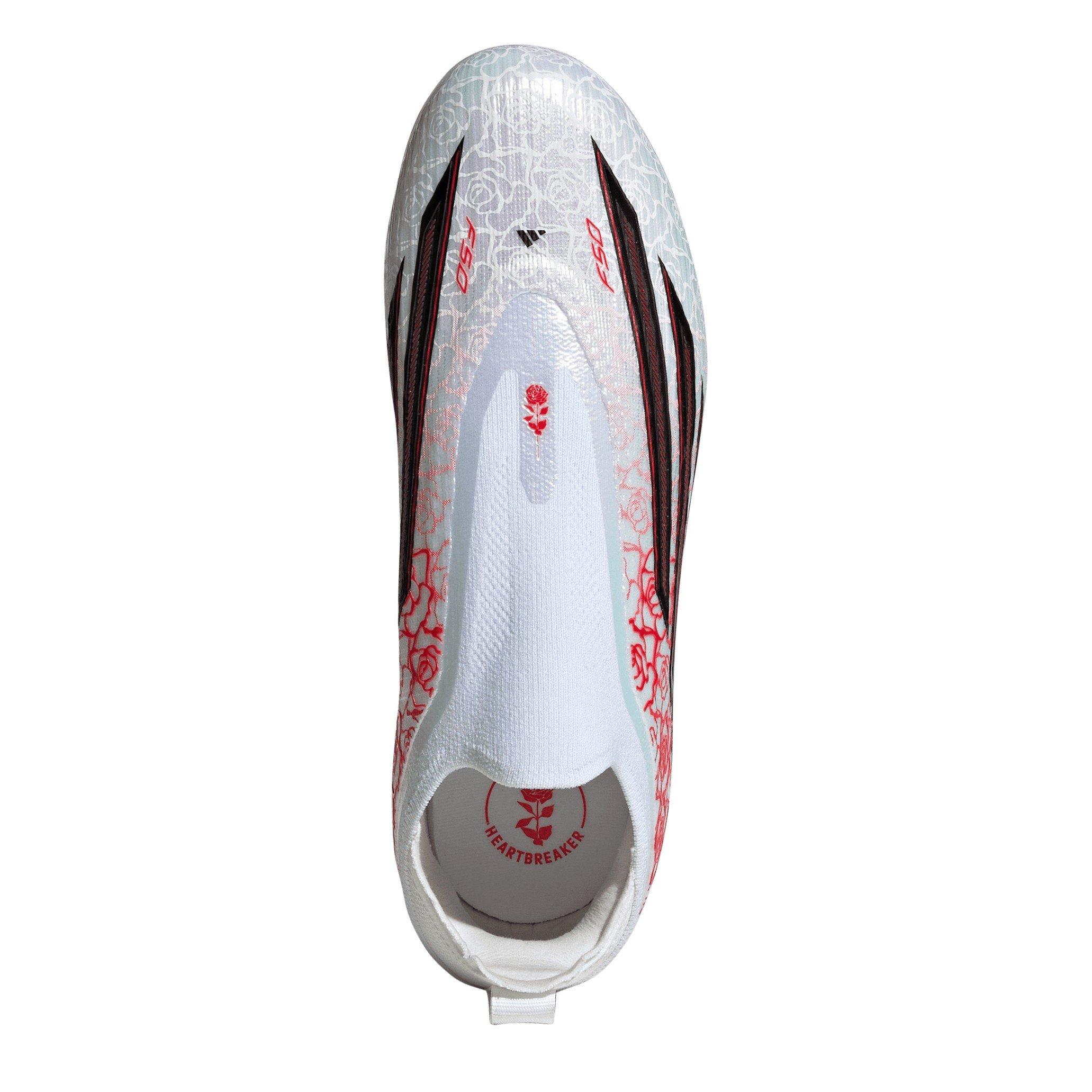 Wit/Zwart/Rood - adidas - F50 Elite Laceless Juniors Firm Ground Football Boots - 5