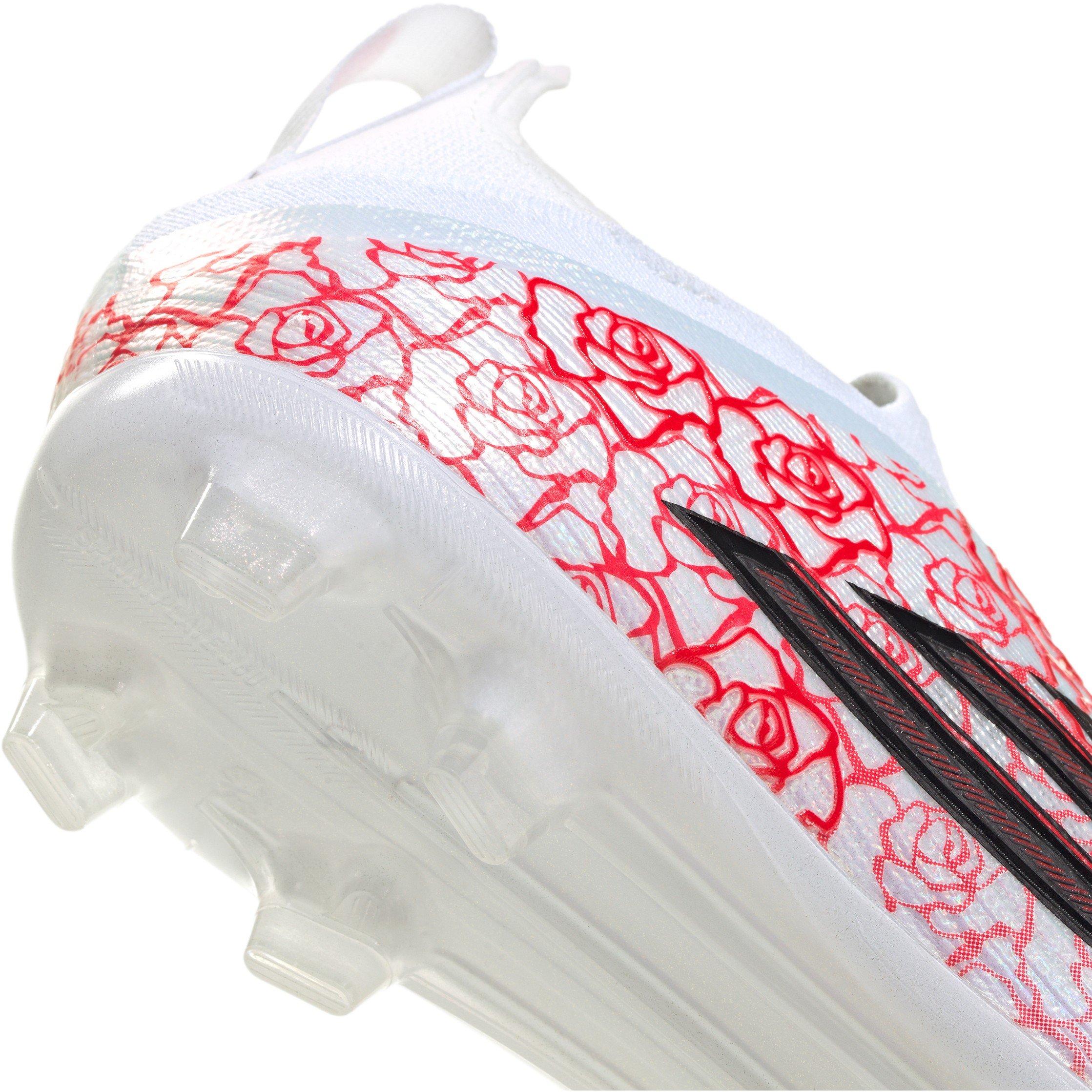 Wit/Zwart/Rood - adidas - F50 Elite Laceless Juniors Firm Ground Football Boots - 7