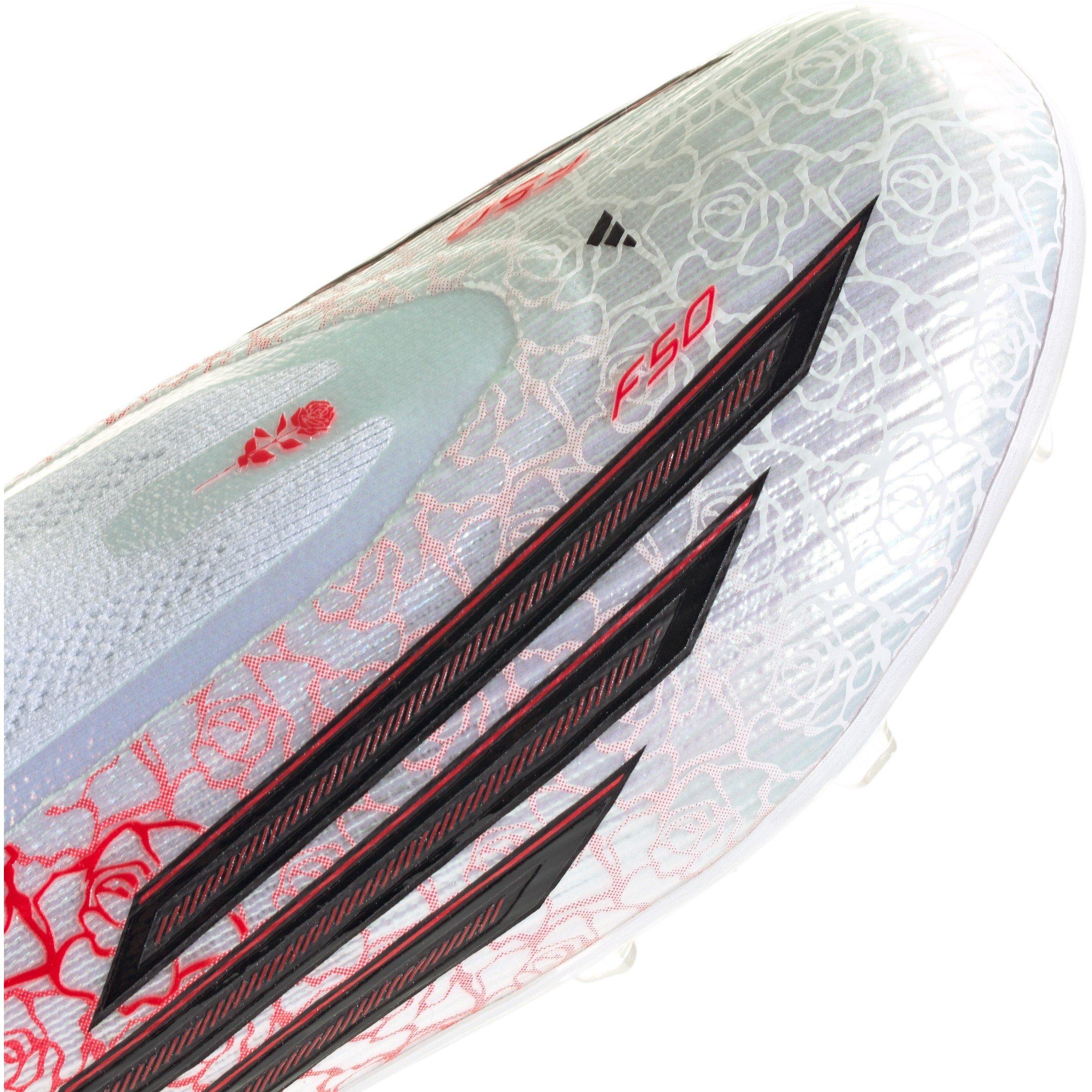 Wit/Zwart/Rood - adidas - F50 Elite Laceless Juniors Firm Ground Football Boots - 8