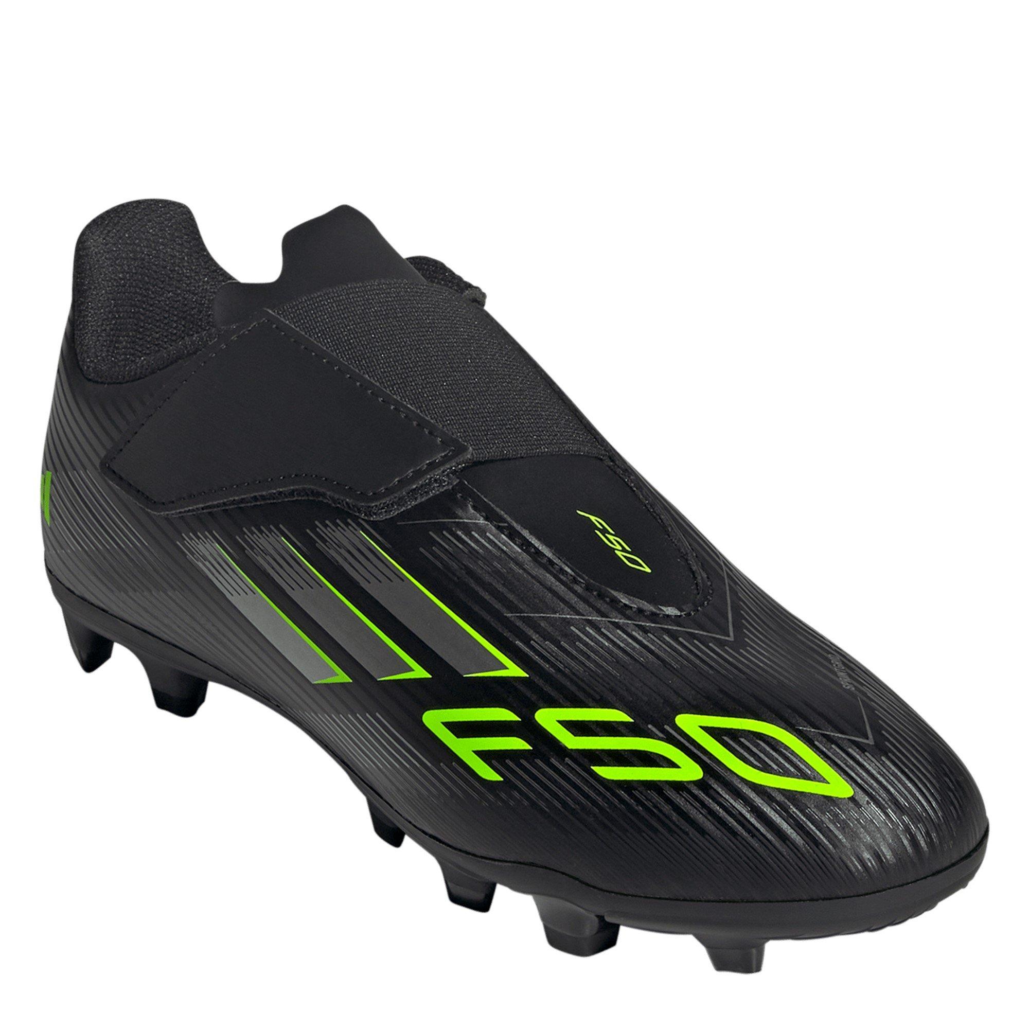 Black/Lemon - adidas - F50 Club Juniors Firm Ground Football Boots - 3