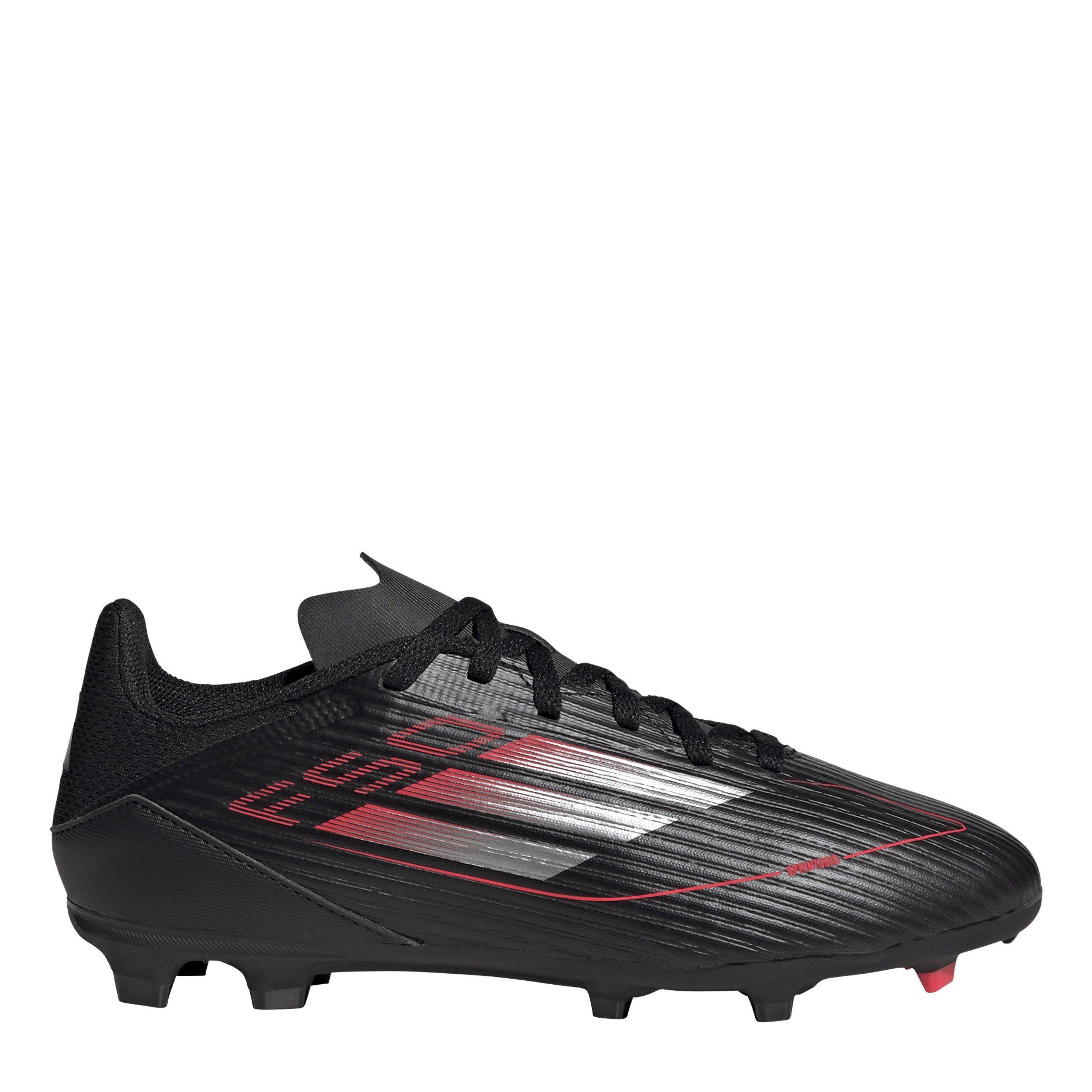 Adidas  Kids F50 League Firm Ground Football Boots - Black/Iron Met - 5.5 (38.7)
