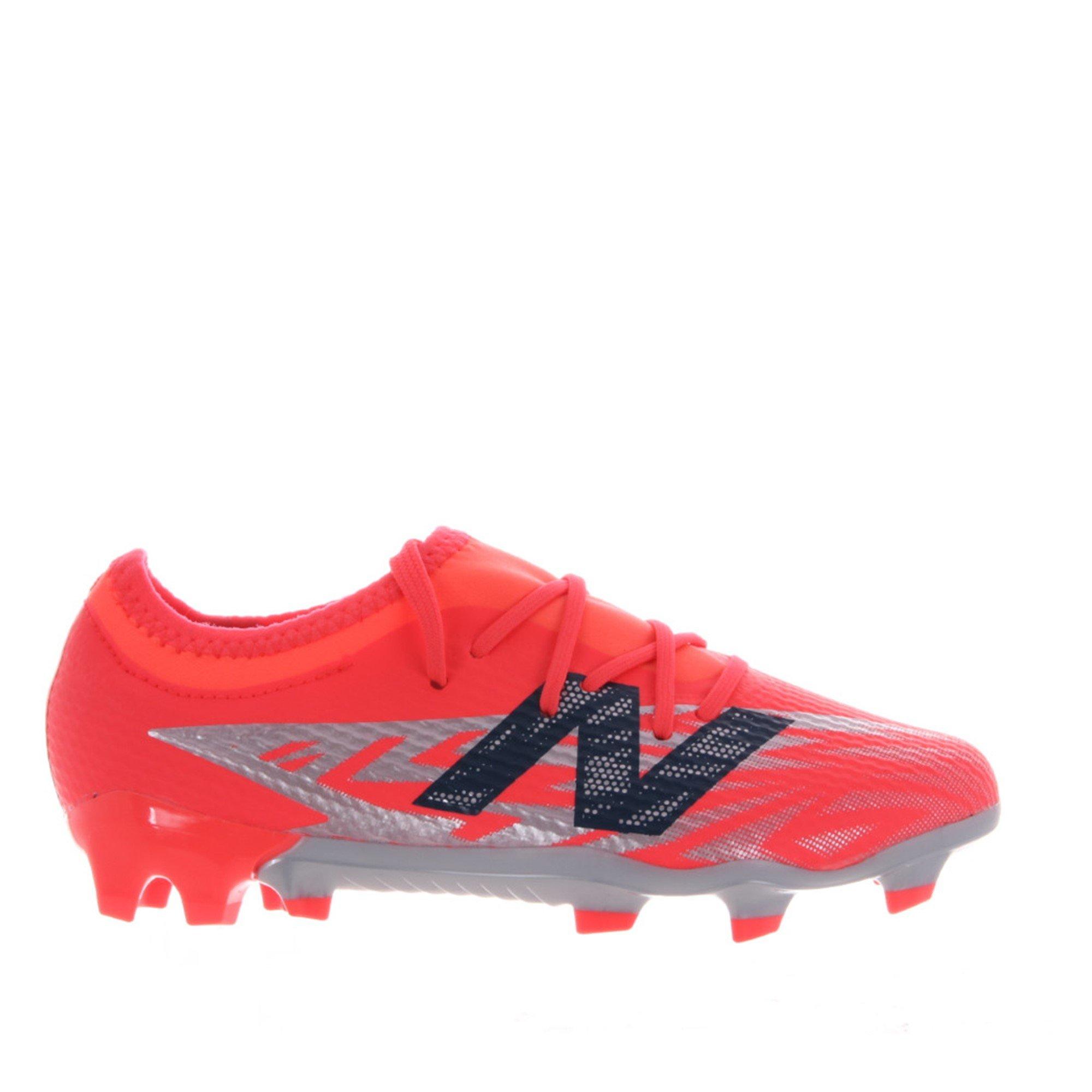 Red/Silver - New Balance - Furon Academy Juniors Firm Ground Football Boots - 1