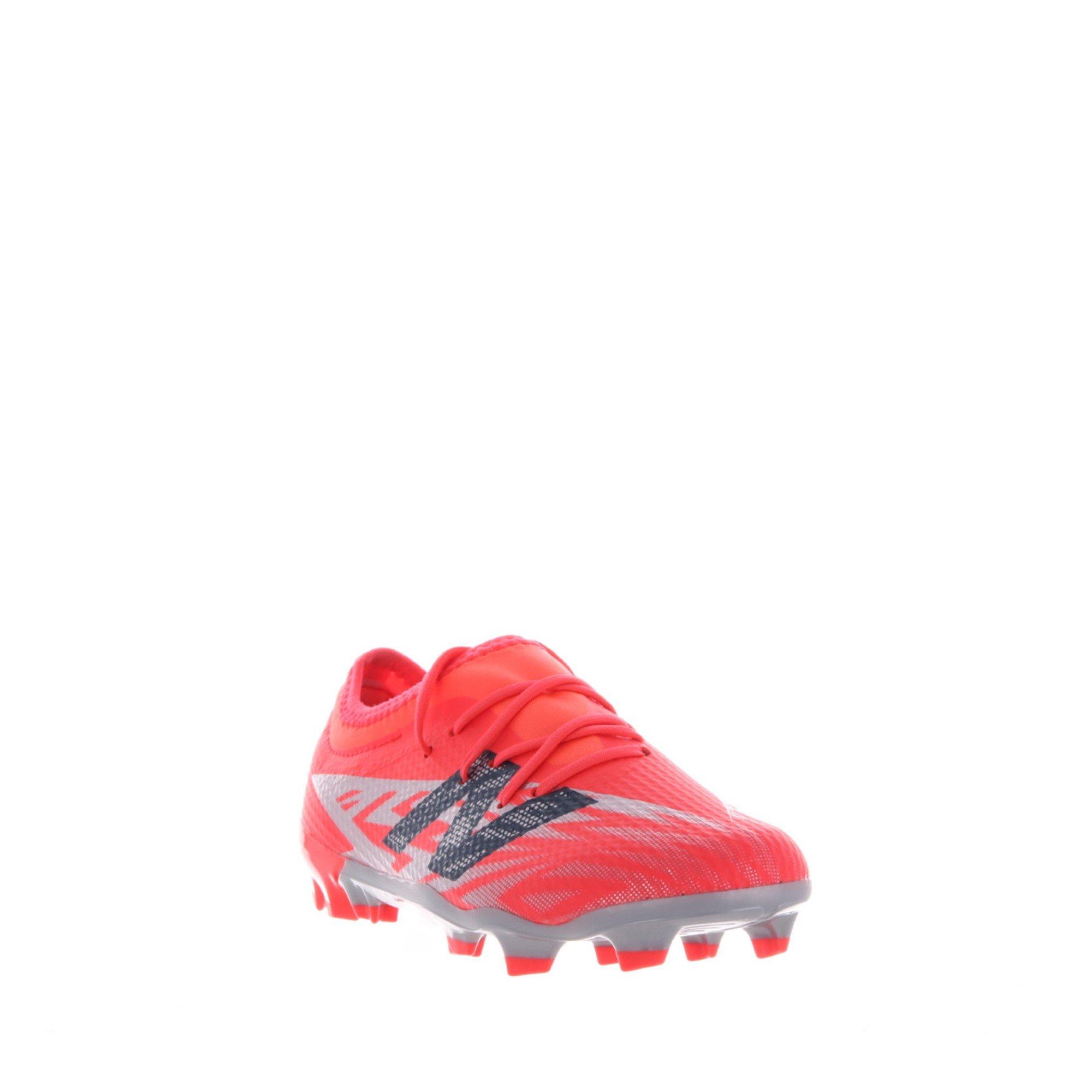 Red/Silver - New Balance - Furon Academy Juniors Firm Ground Football Boots - 4
