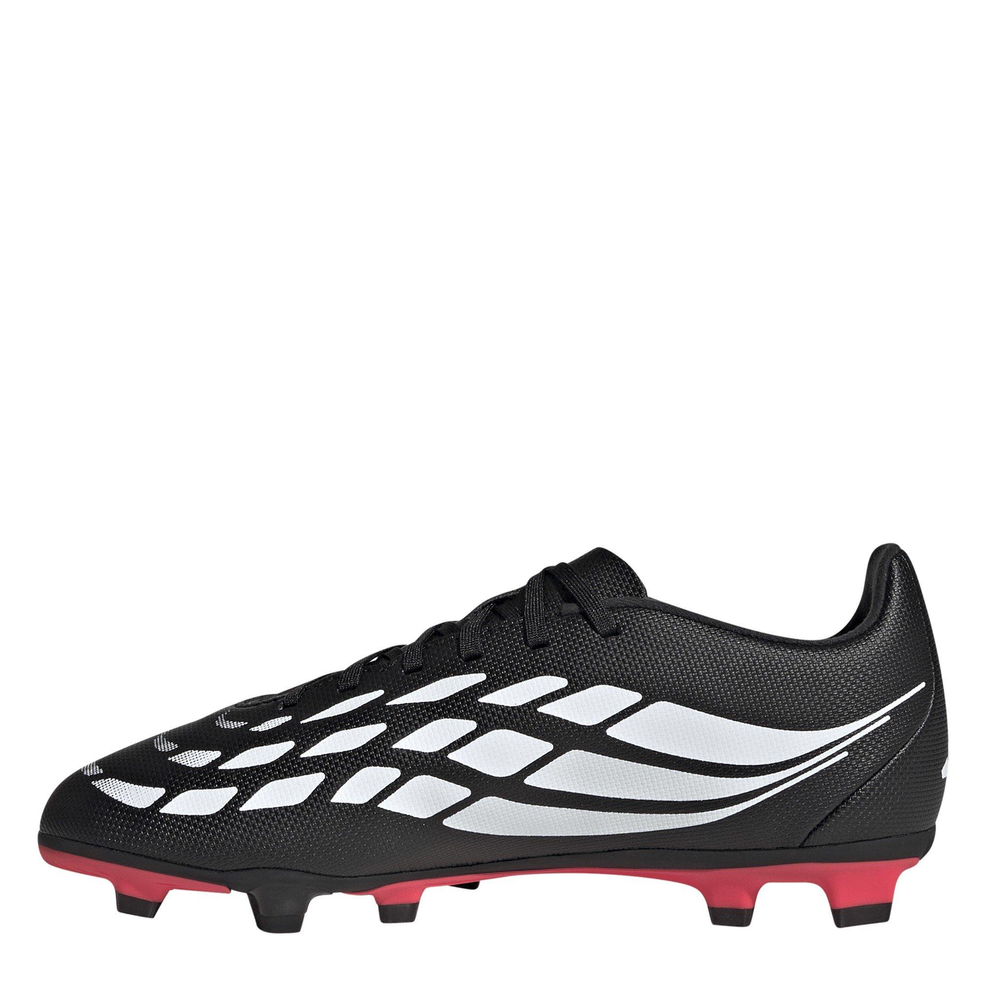 Zwart/Rood - adidas - Kids' Predator Club Firm Ground Football Boots - 2