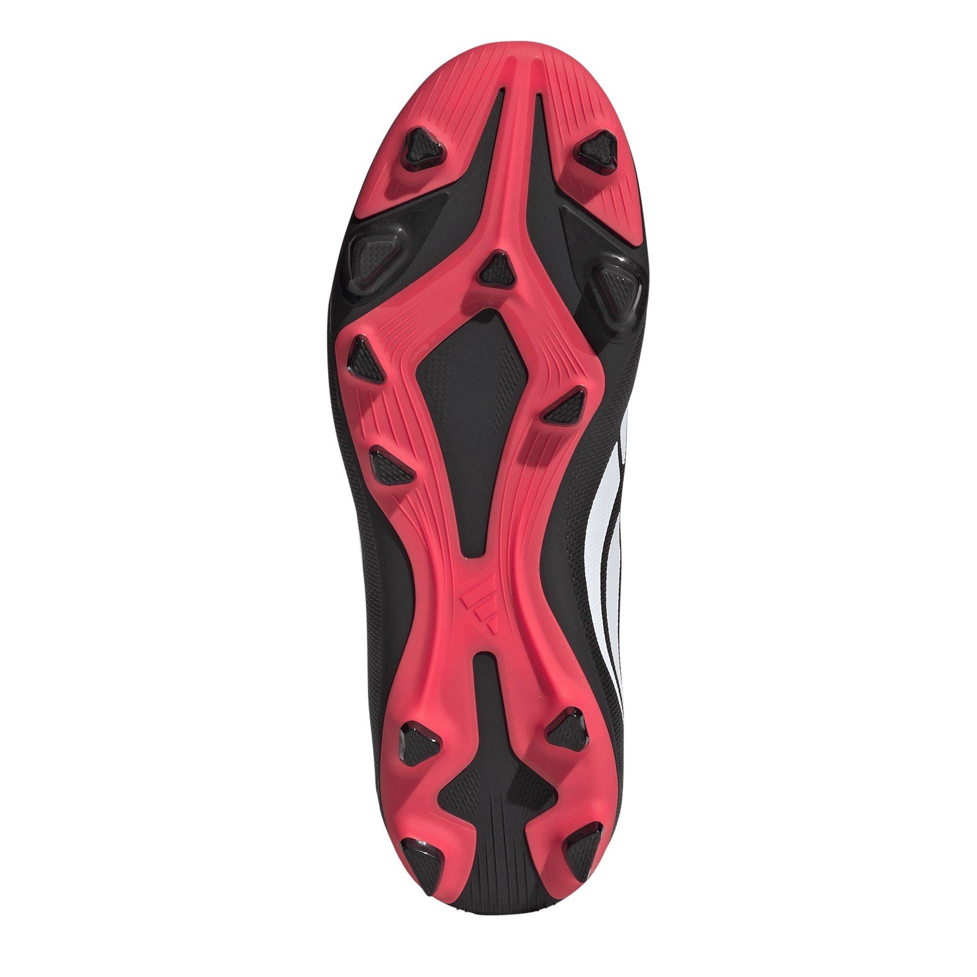 Zwart/Rood - adidas - Kids' Predator Club Firm Ground Football Boots - 6