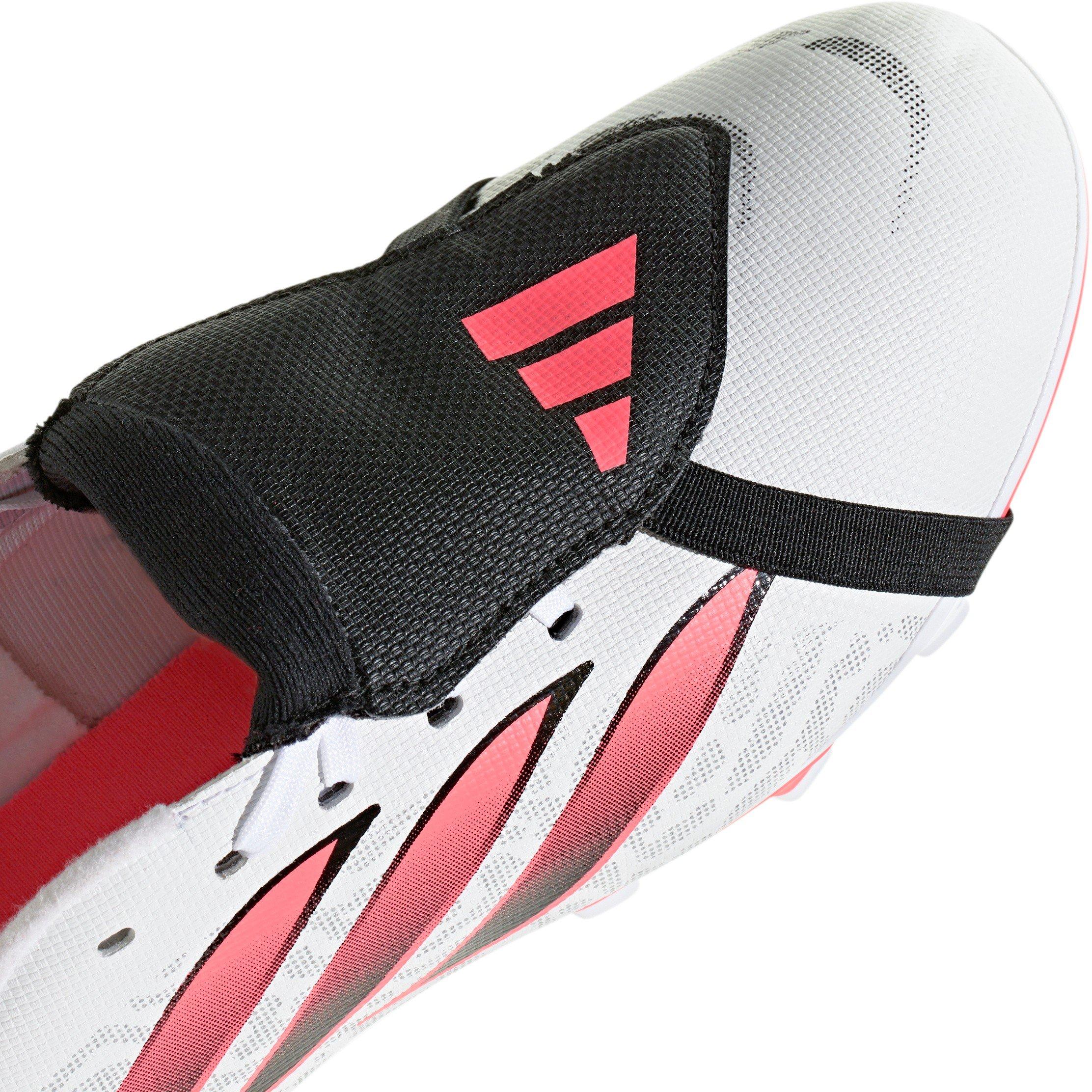 Wit/Koraal - adidas - Kids adidas Predator Fold-Over Tongue Club Firm Ground Football Boots - 8