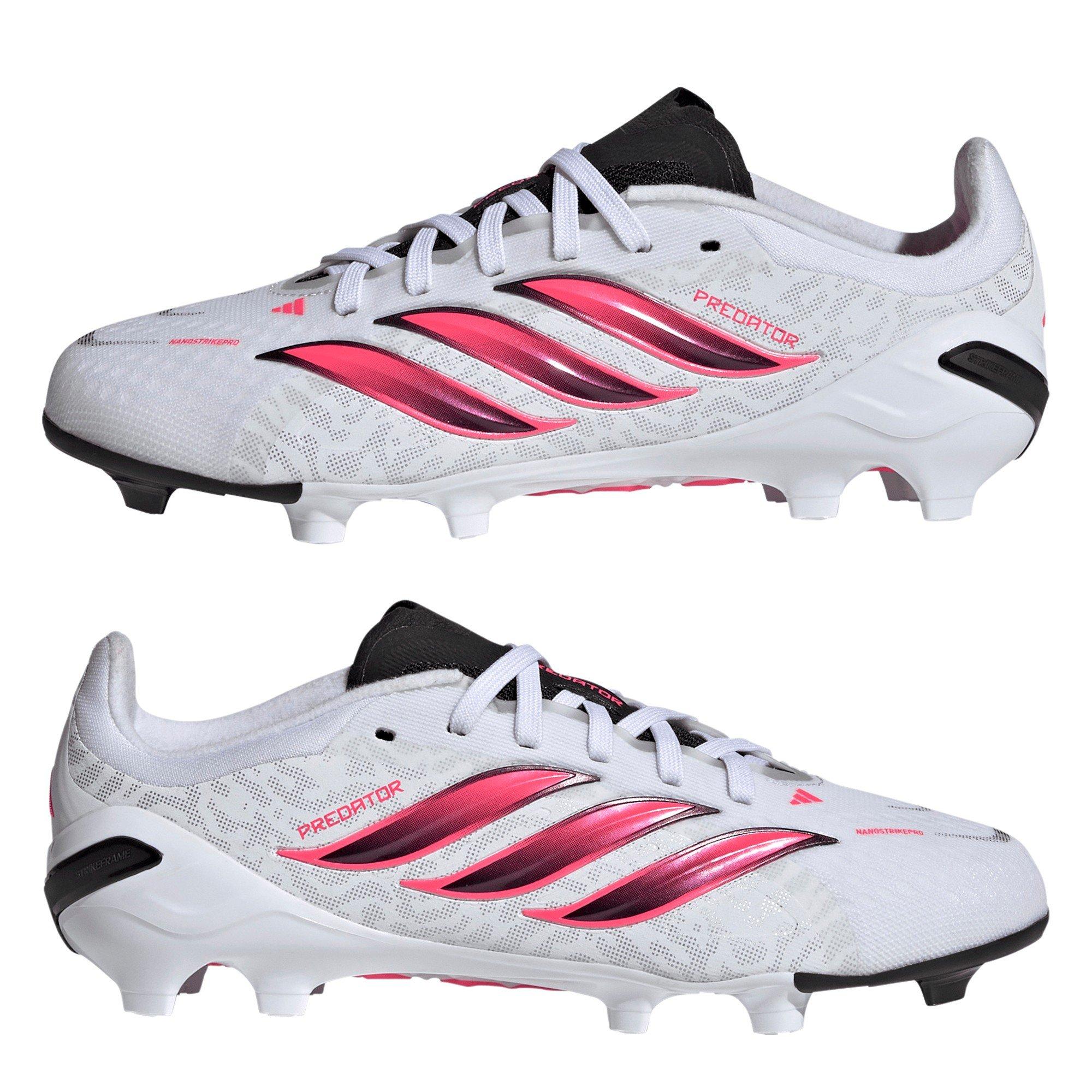 Wit/Koraal - adidas - Juniors adidas Predator Elite Firm Ground Football Boots - 9