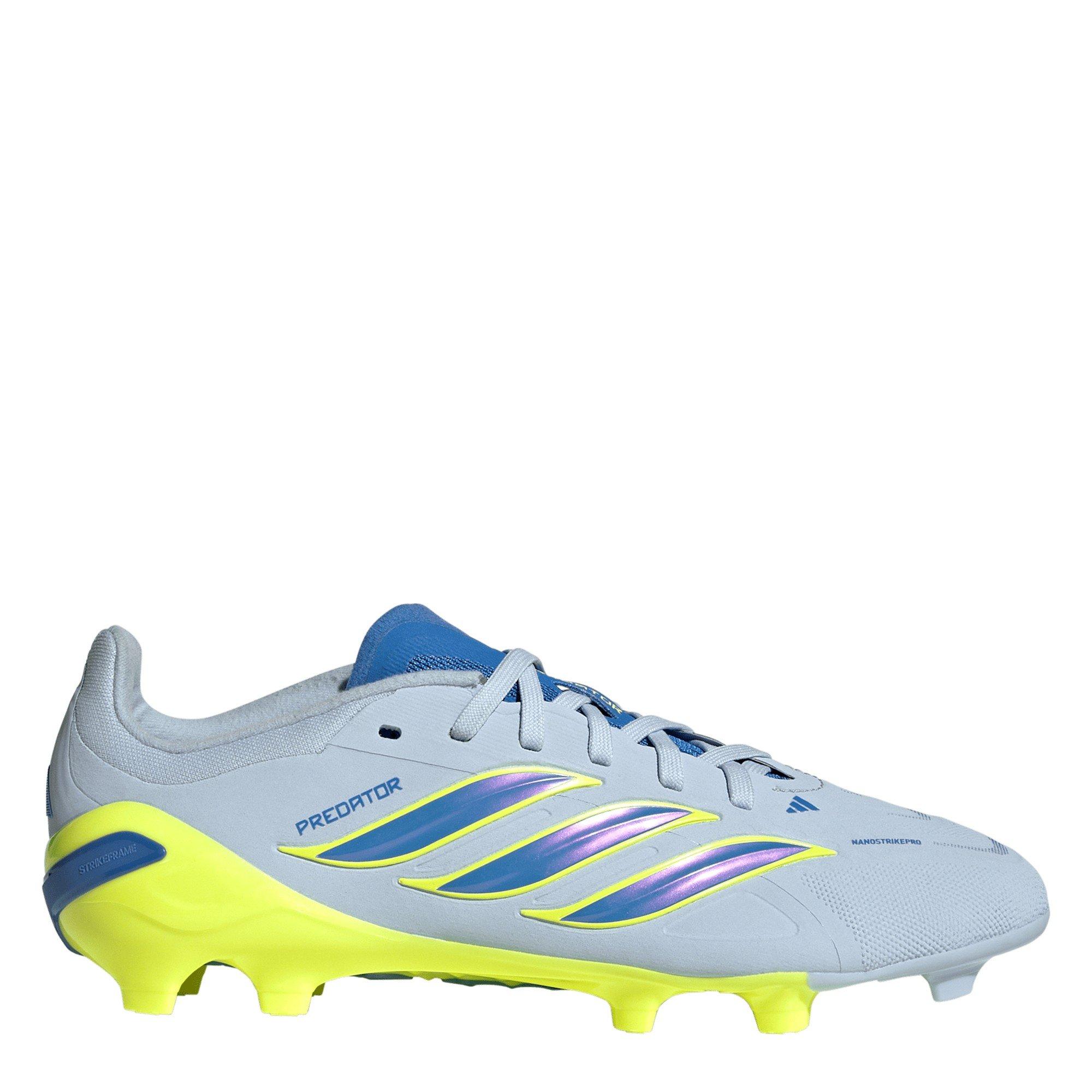Adidas Boys Juniors Predator Elite Firm Ground Football Boots - Blue/Yellow - 5.5 (38.7)